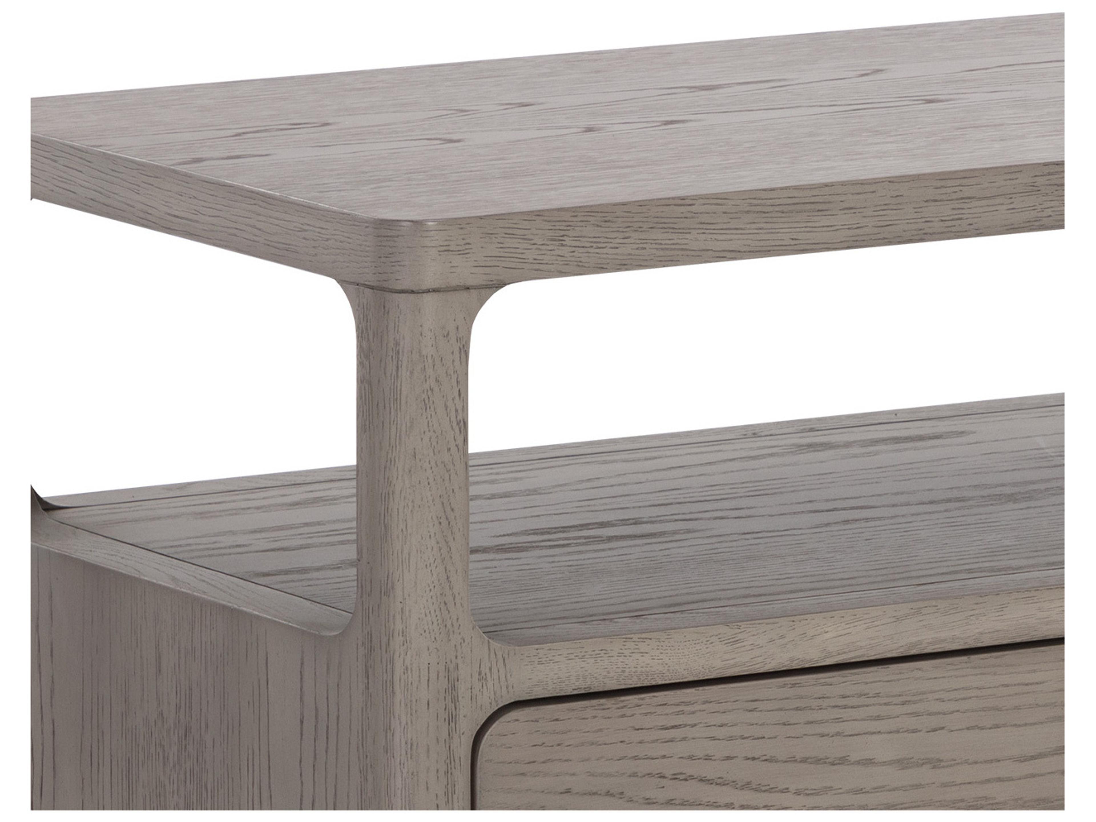 Sunpan Danette 2-Drawers Gray Oak Wood Nightstand