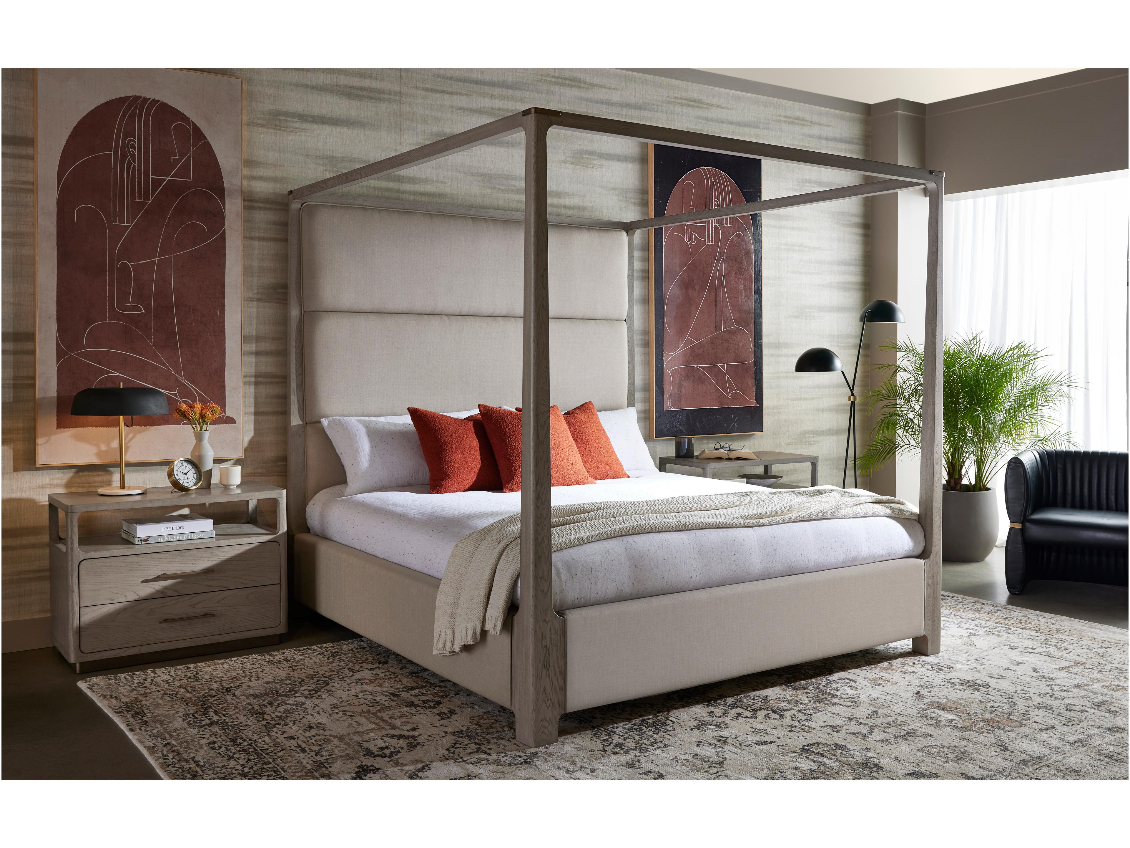 Sunpan Danette 2-Drawers Gray Oak Wood Nightstand