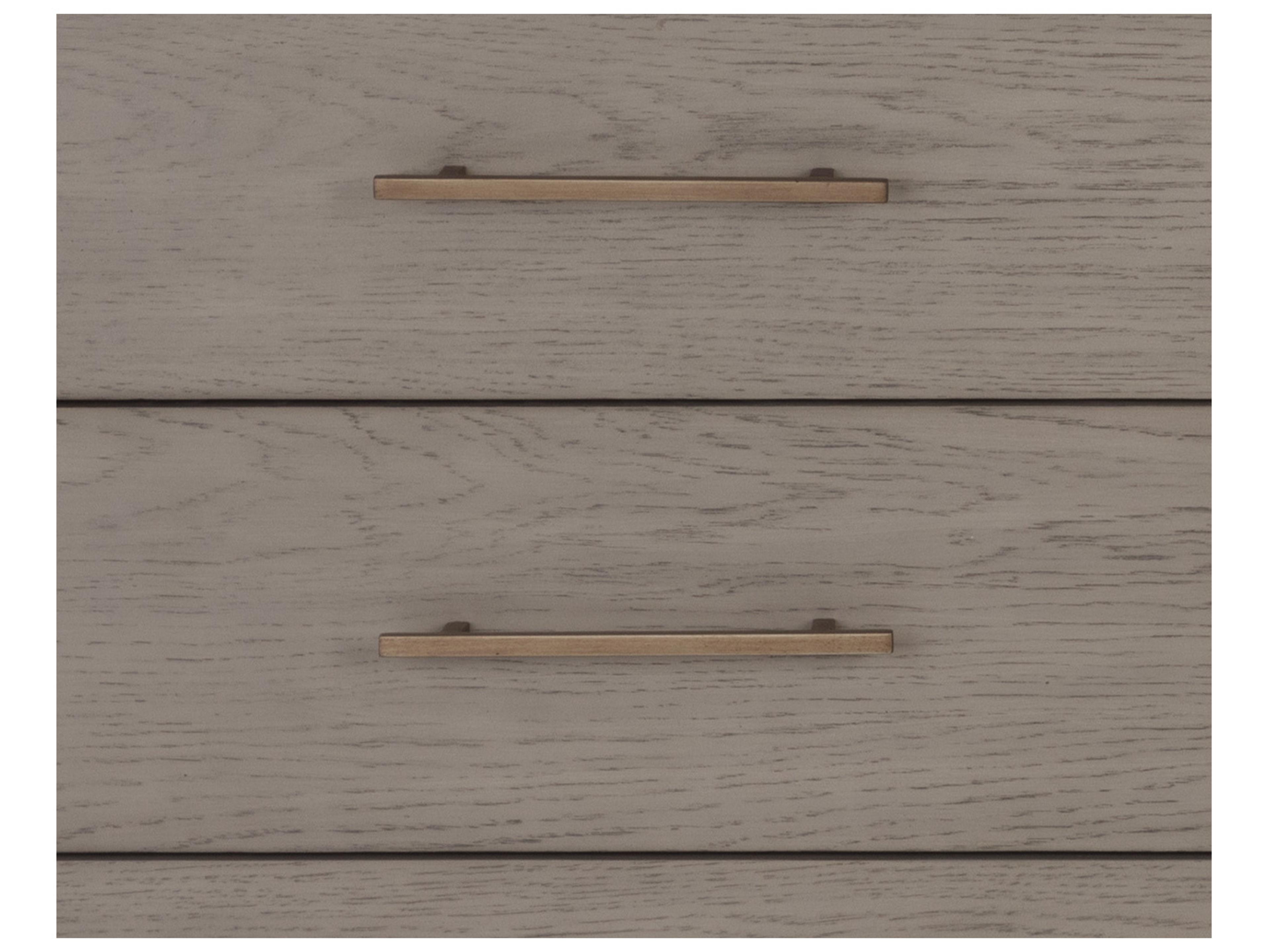 Sunpan Danette 6-Drawers Gray Oak Wood Double Dresser