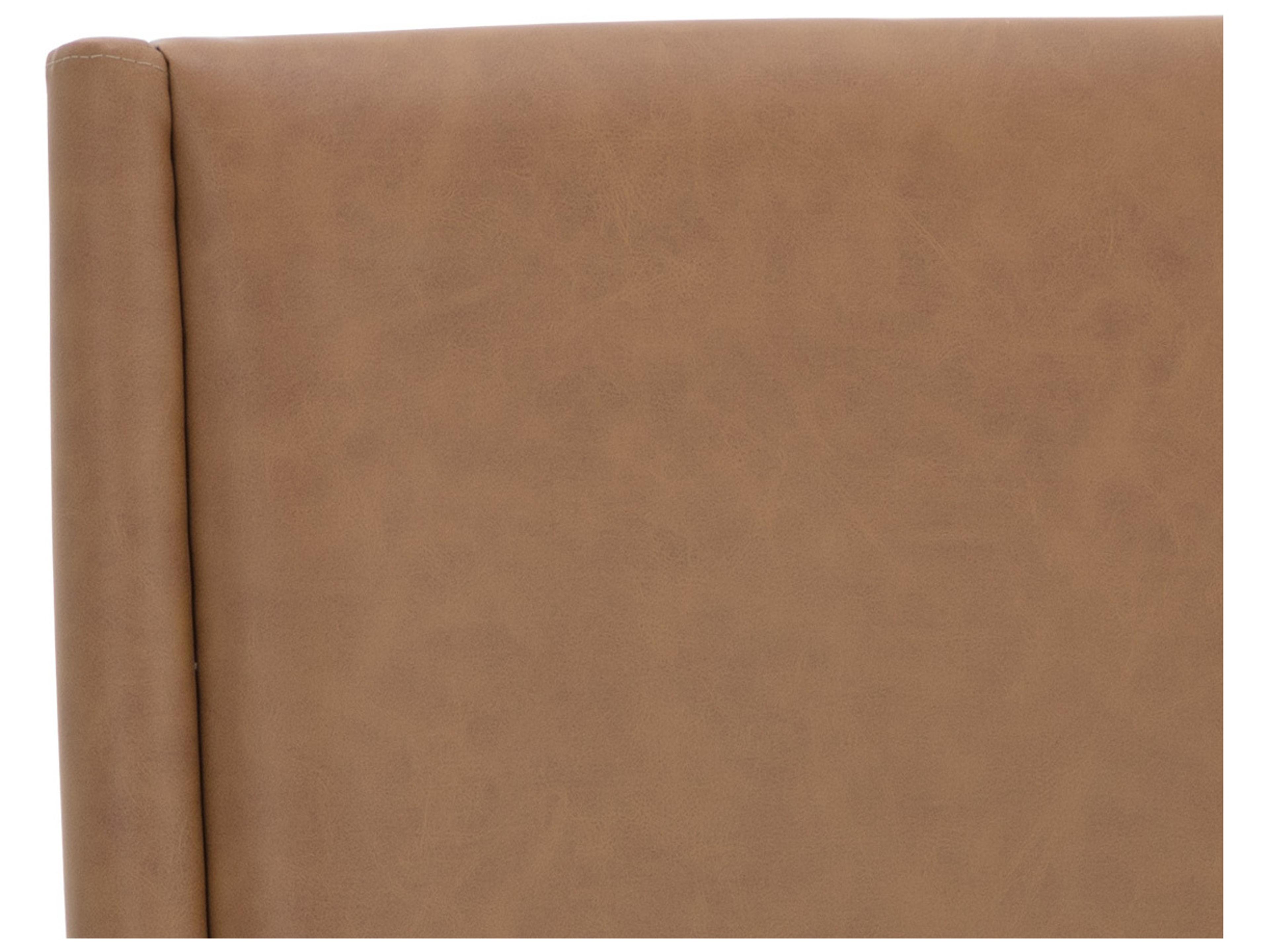 Sunpan Kalla Oak Wood Faux Leather Side Dining Chair