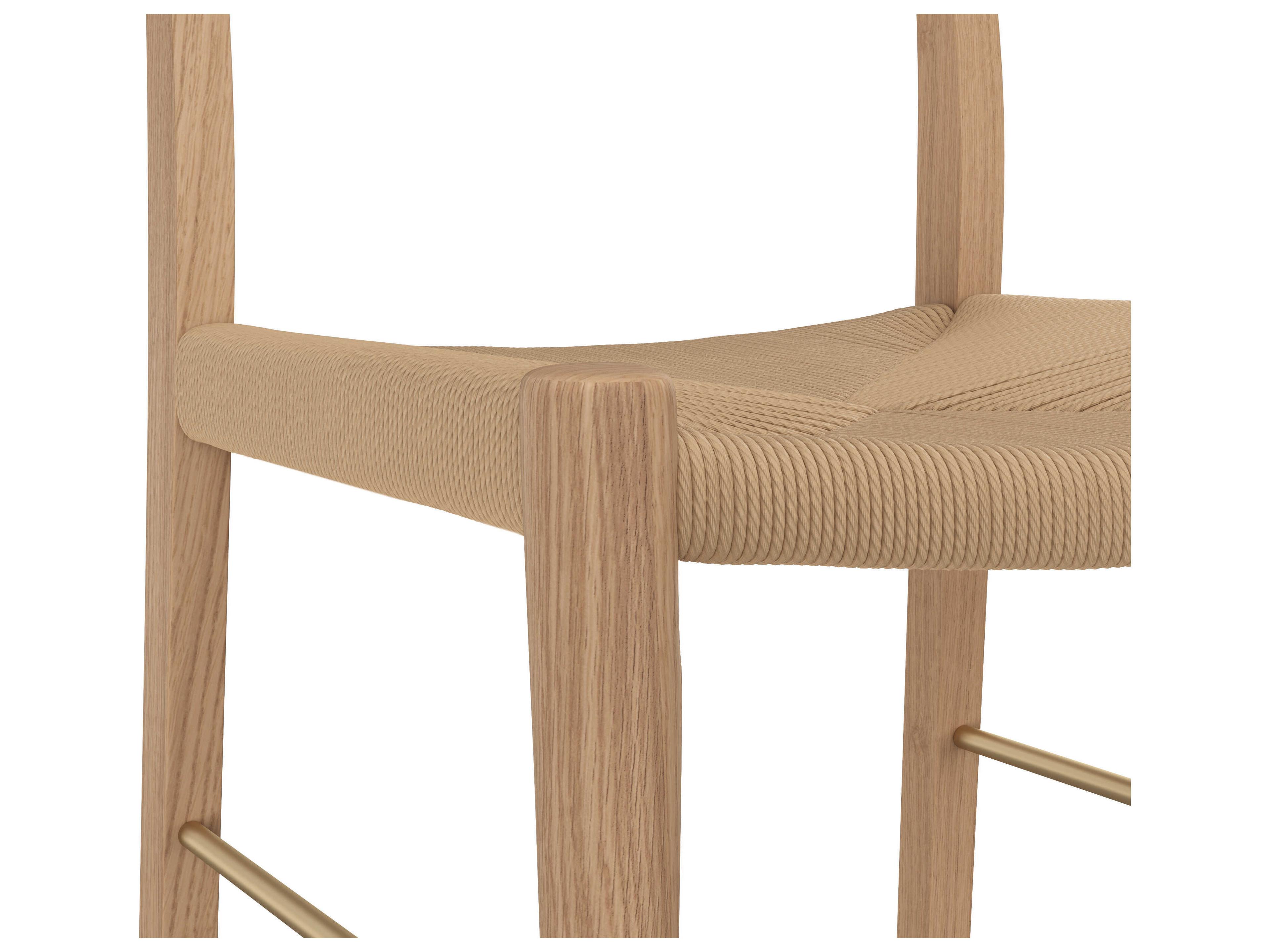 Sunpan Bondi Light Oak Wood Counter Stool