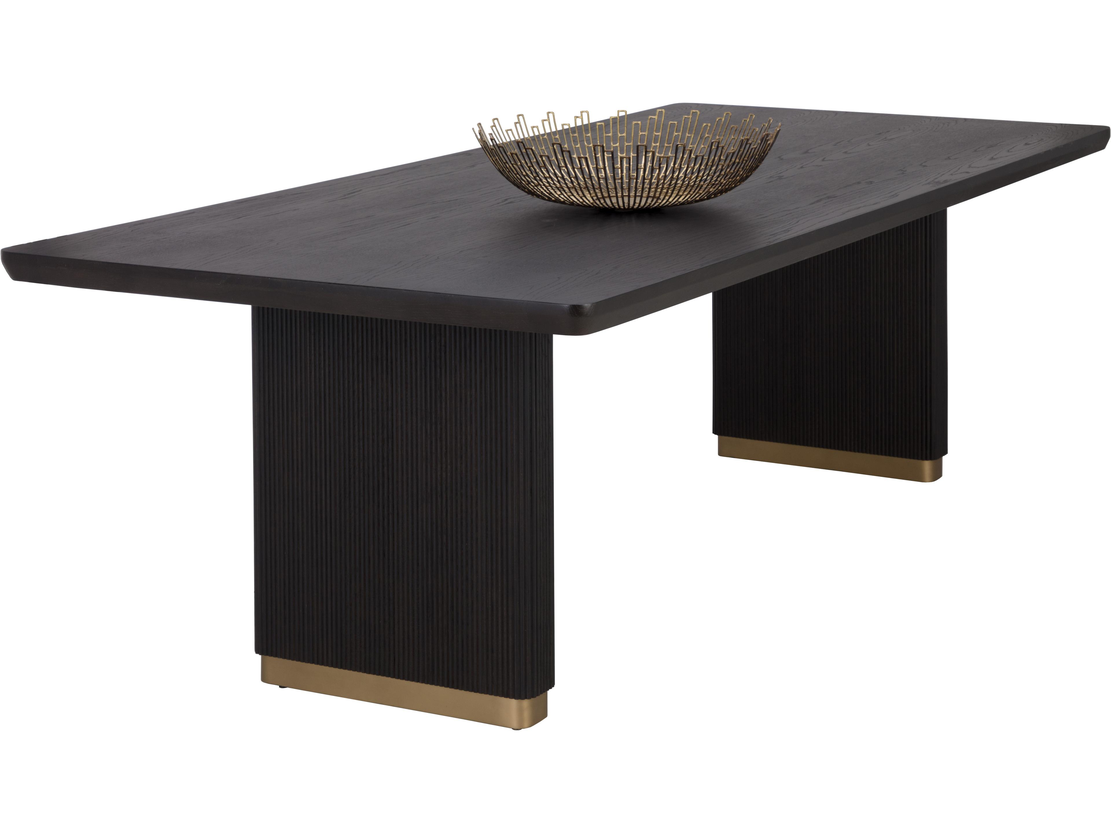 Kalla Dining Table Rectangular Charcoal Grey Oak