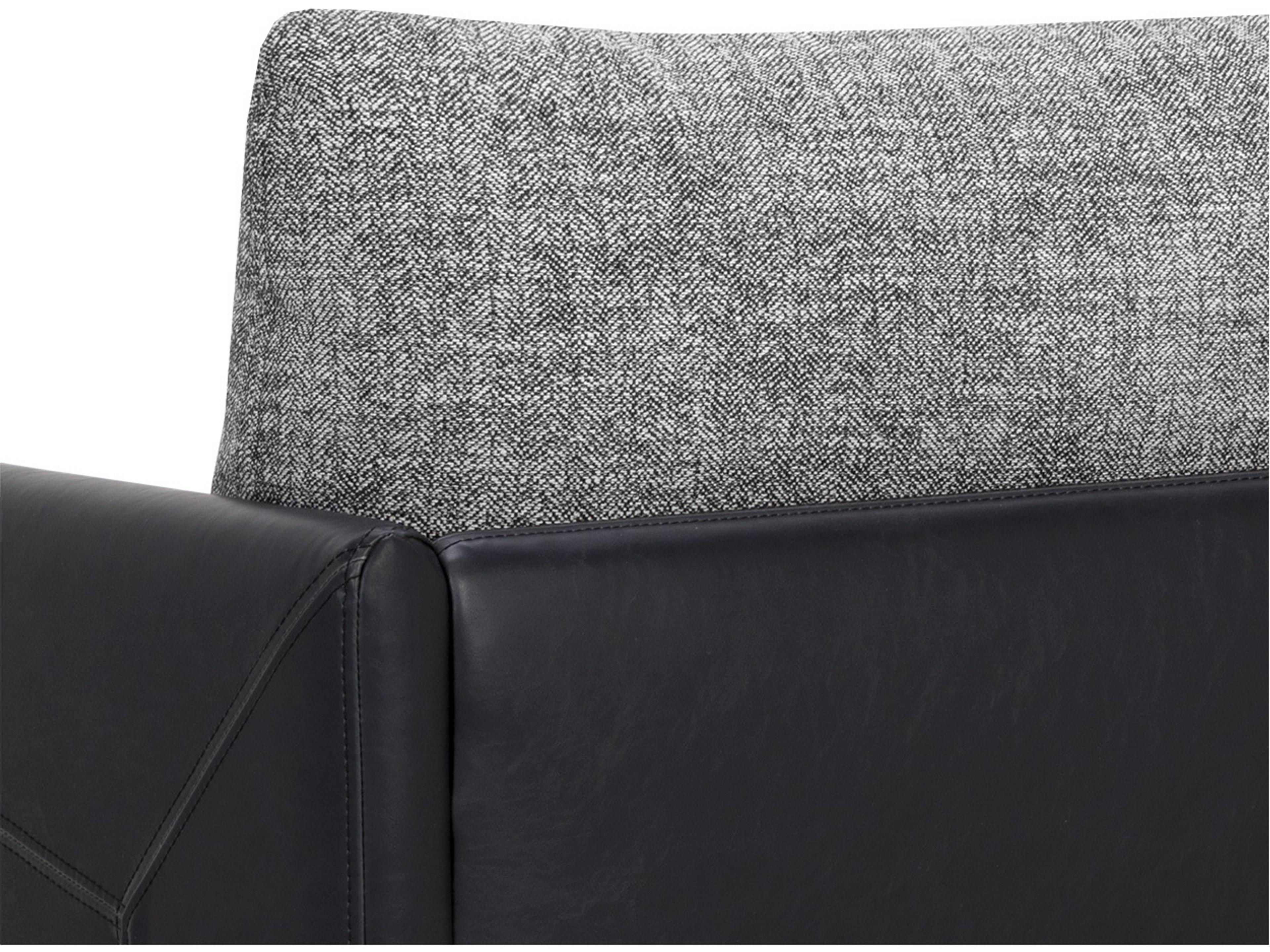Sunpan Ashi Black Fabric Accent Chair