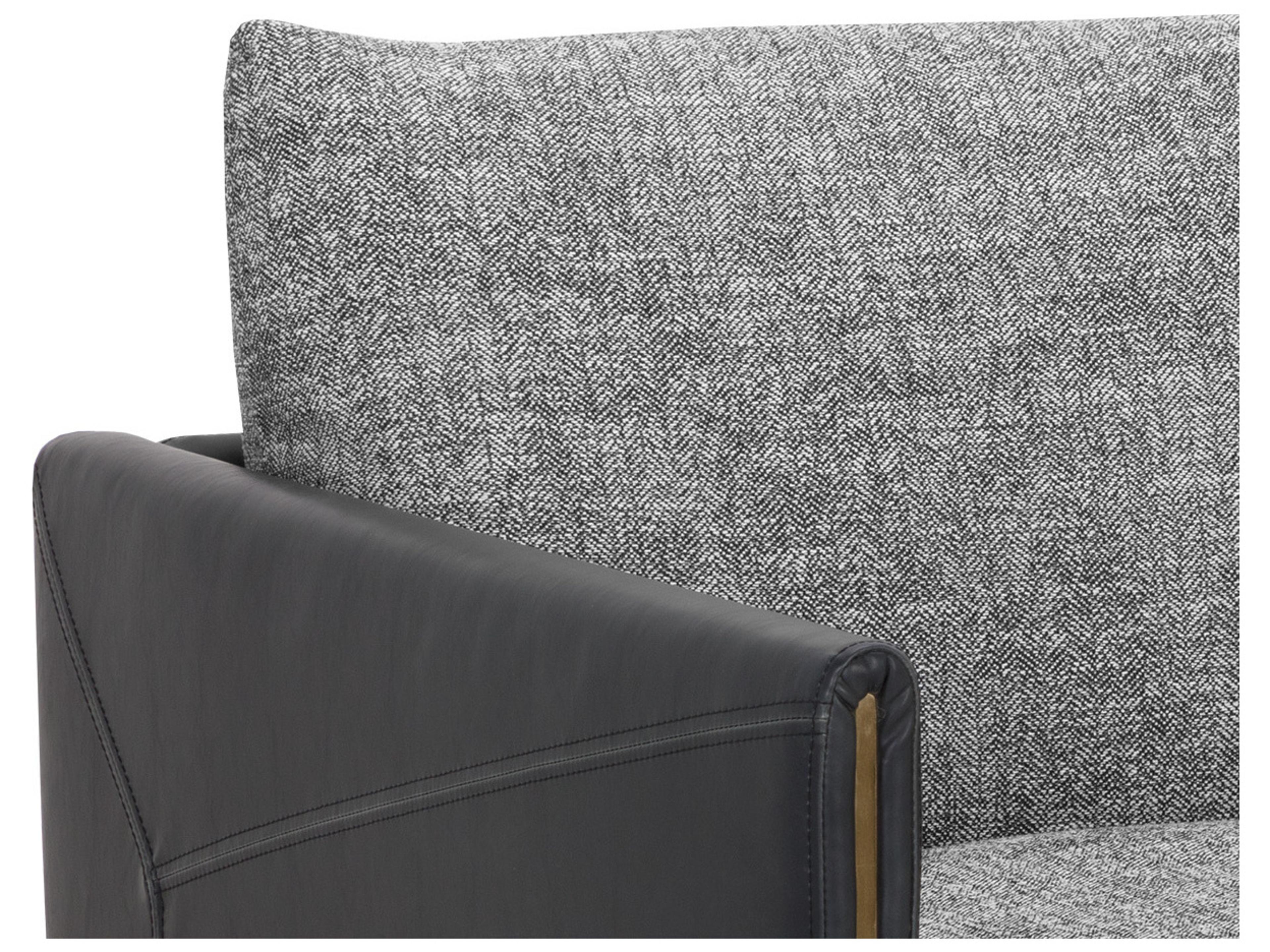 Sunpan Ashi Black Fabric Accent Chair