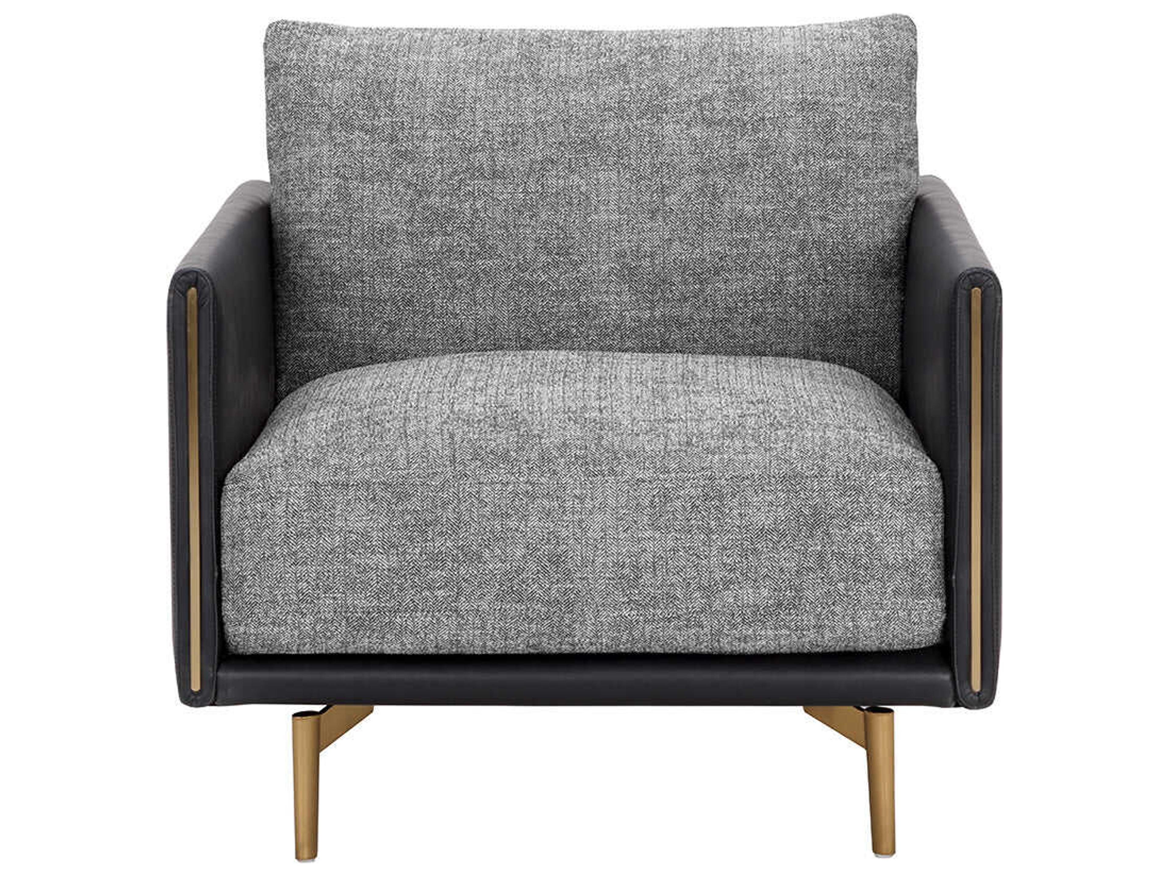 Sunpan Ashi Black Fabric Accent Chair