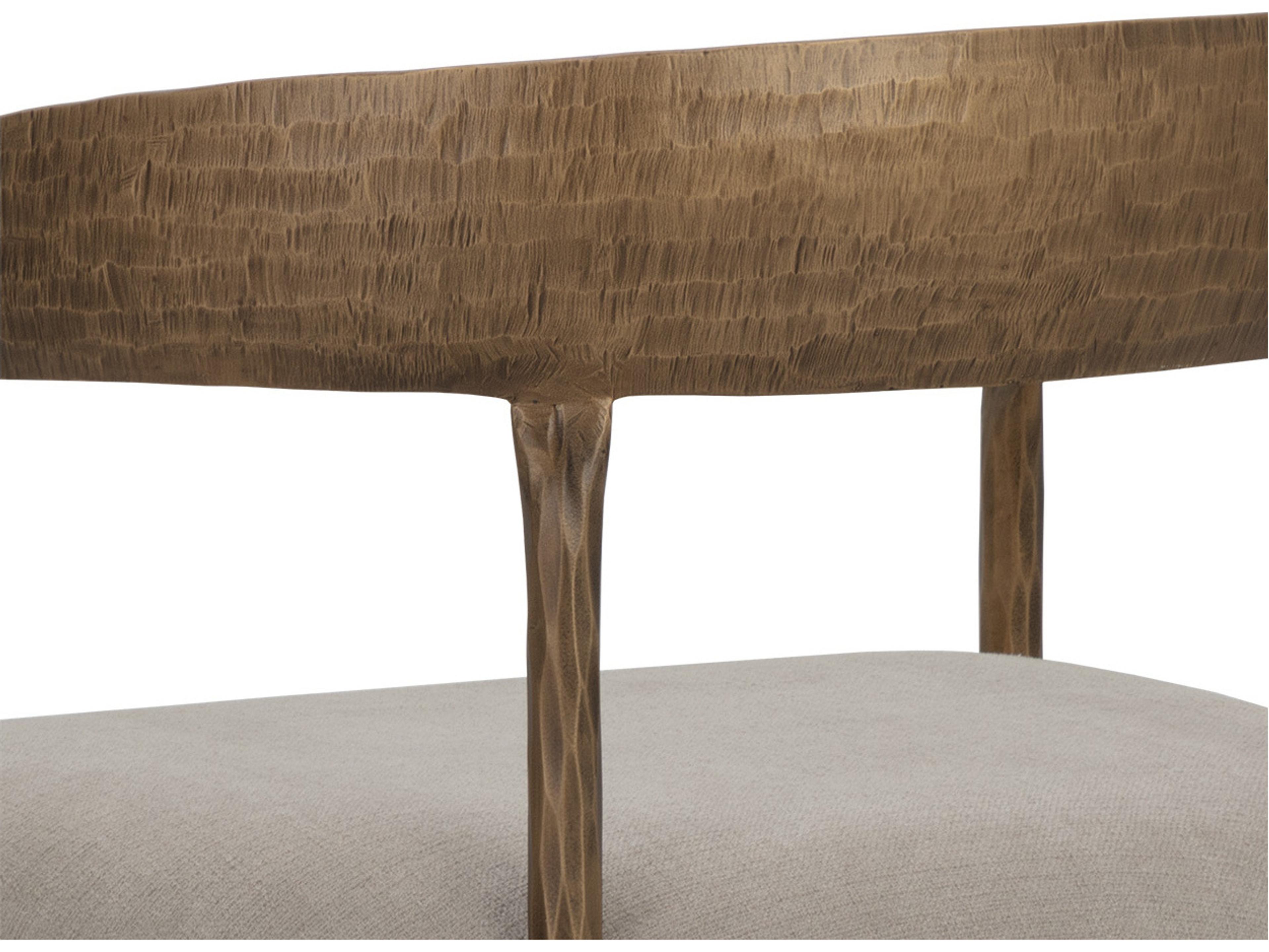 Sunpan Zanatta Gray Upholstered Arm Dining Chair