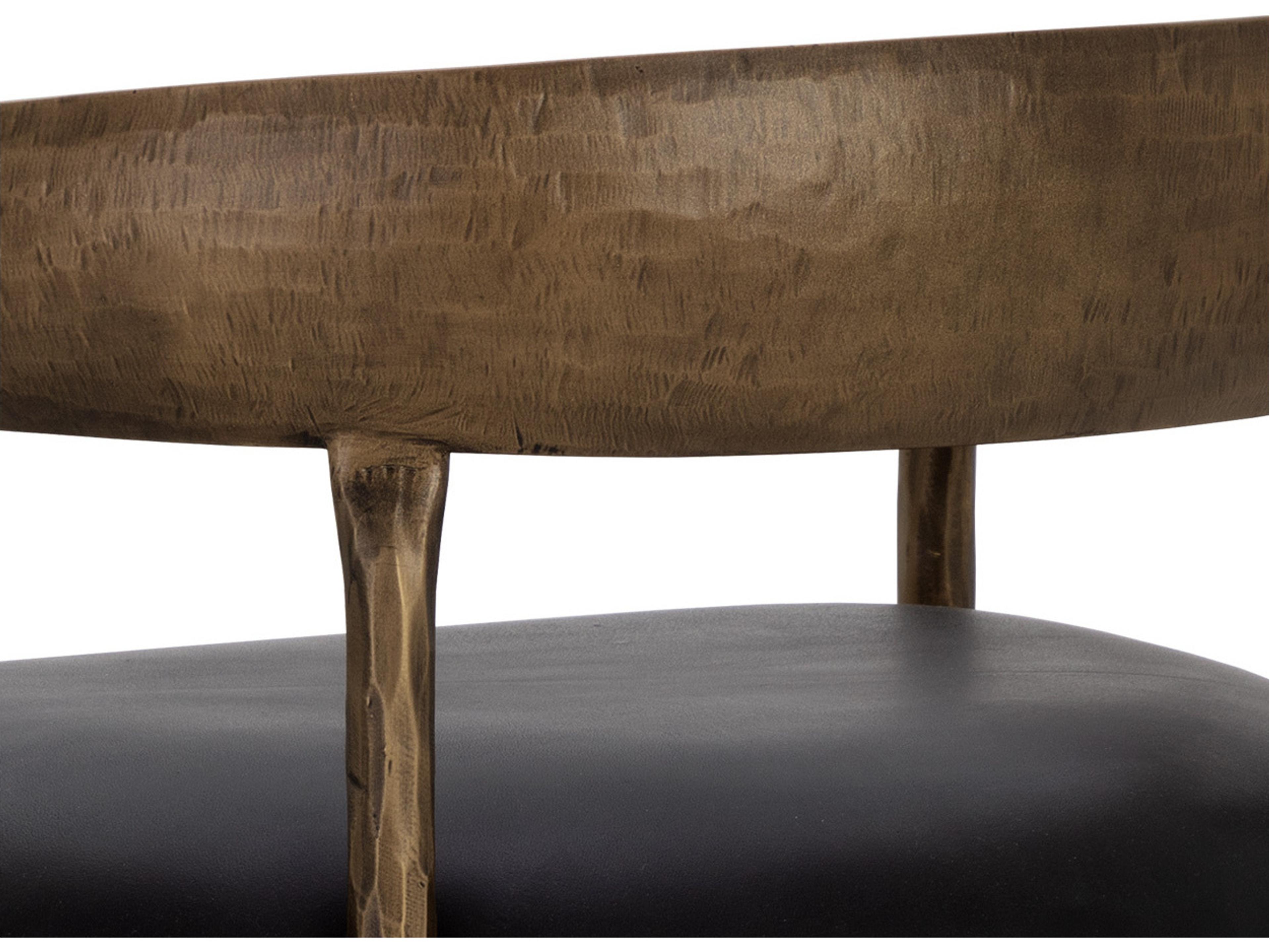 Sunpan Zanatta Charcoal Black Leather Counter Stool