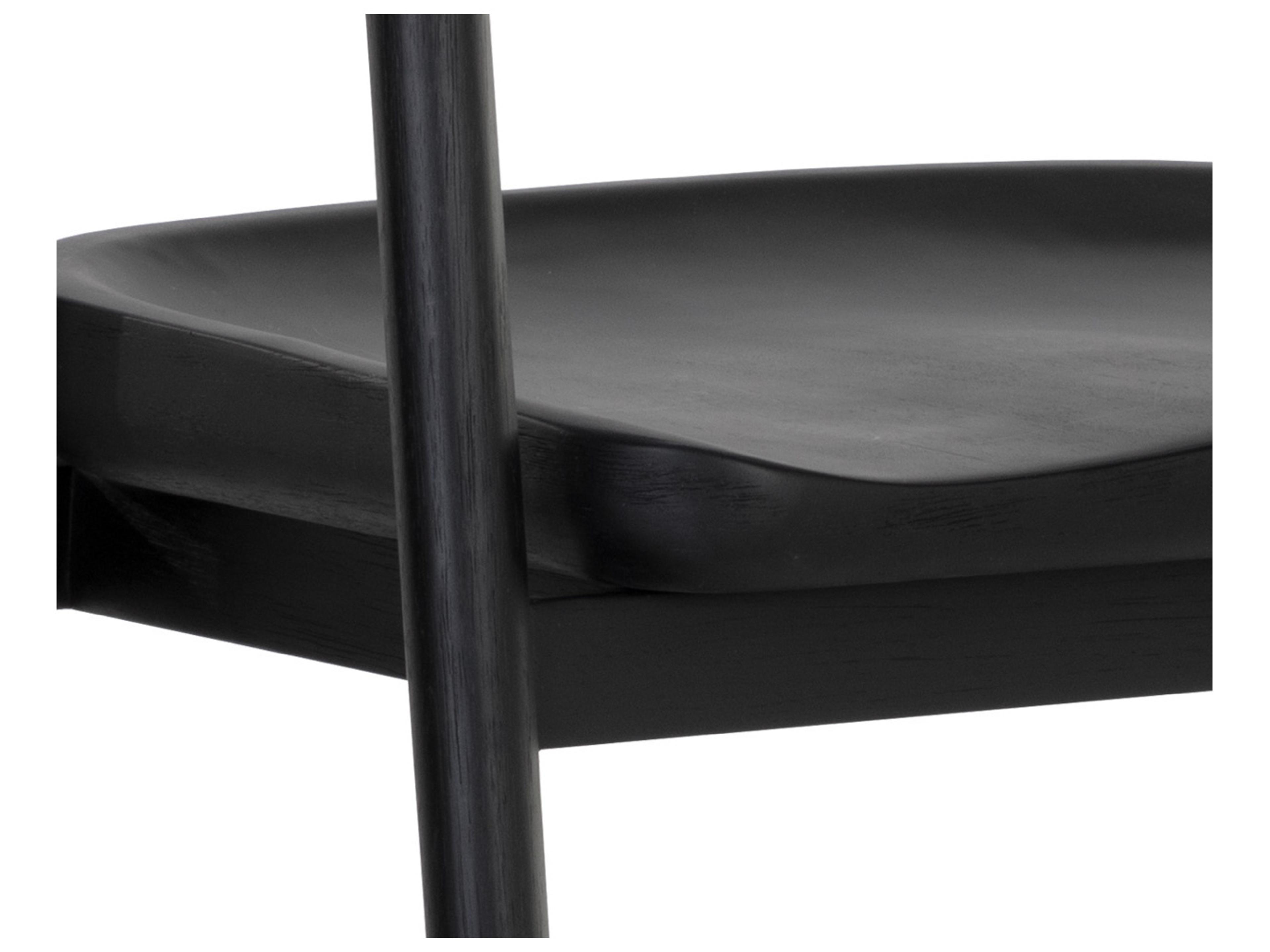 Sunpan Jeremy Black Oak Wood Counter Stool