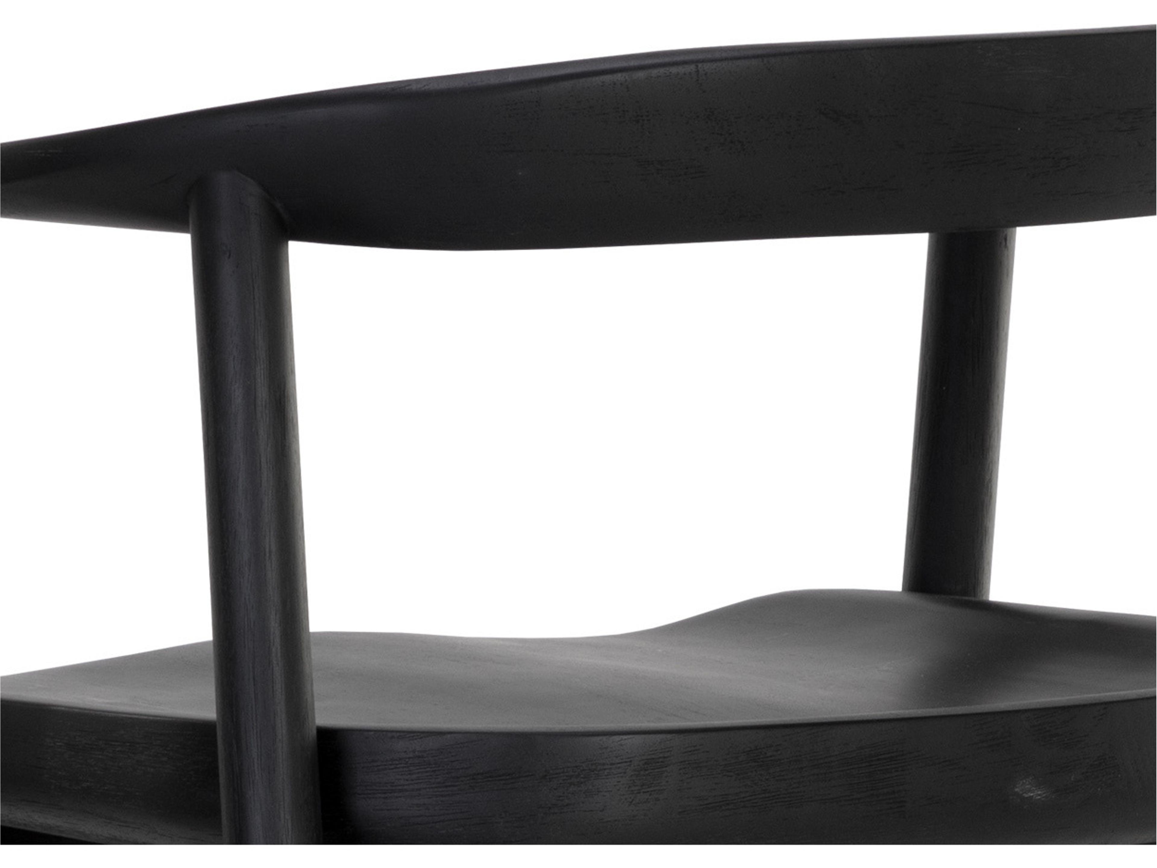 Sunpan Jeremy Black Oak Wood Counter Stool