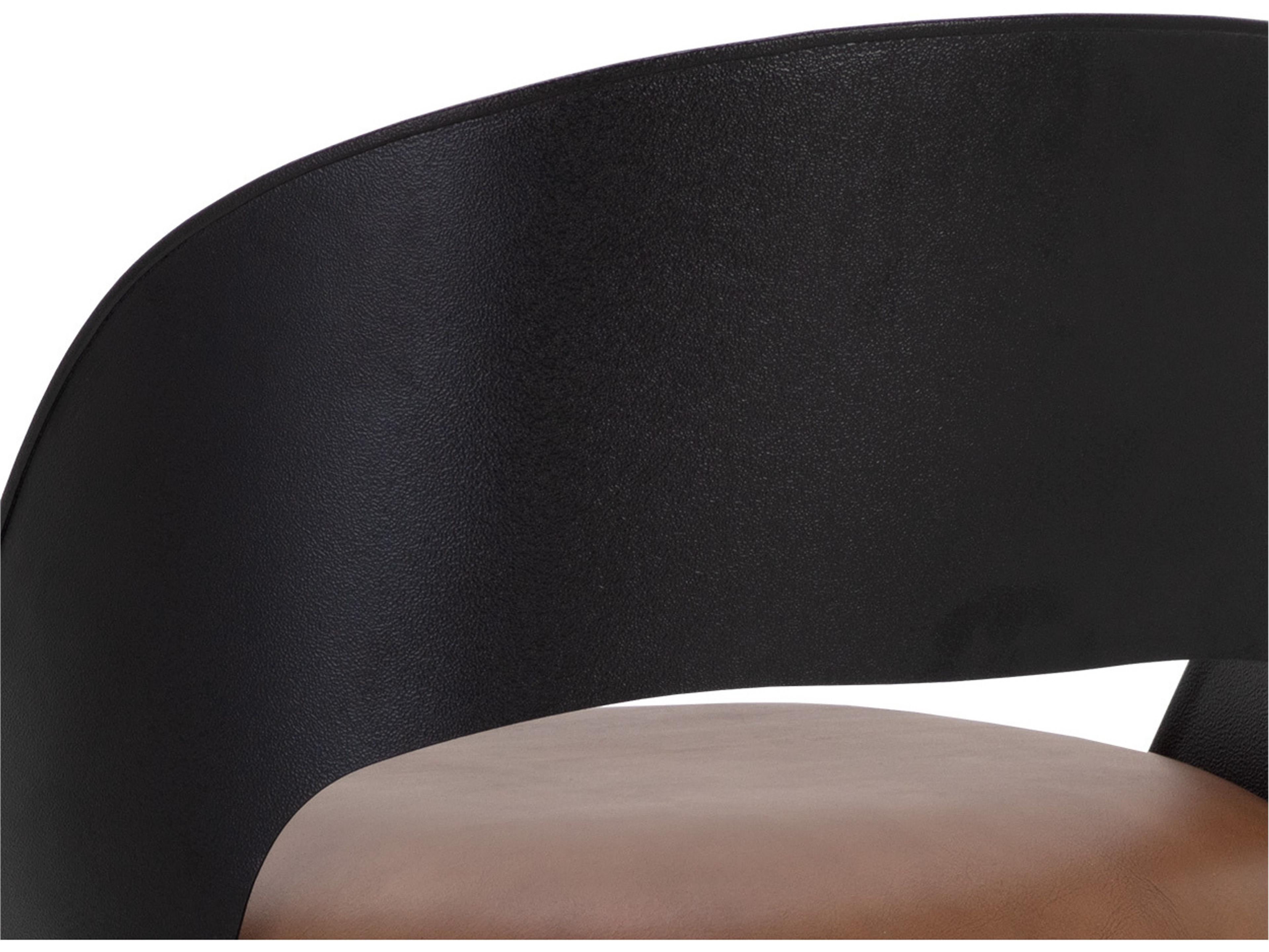 Sunpan Dezirae Black Cognac Leather Counter Stool