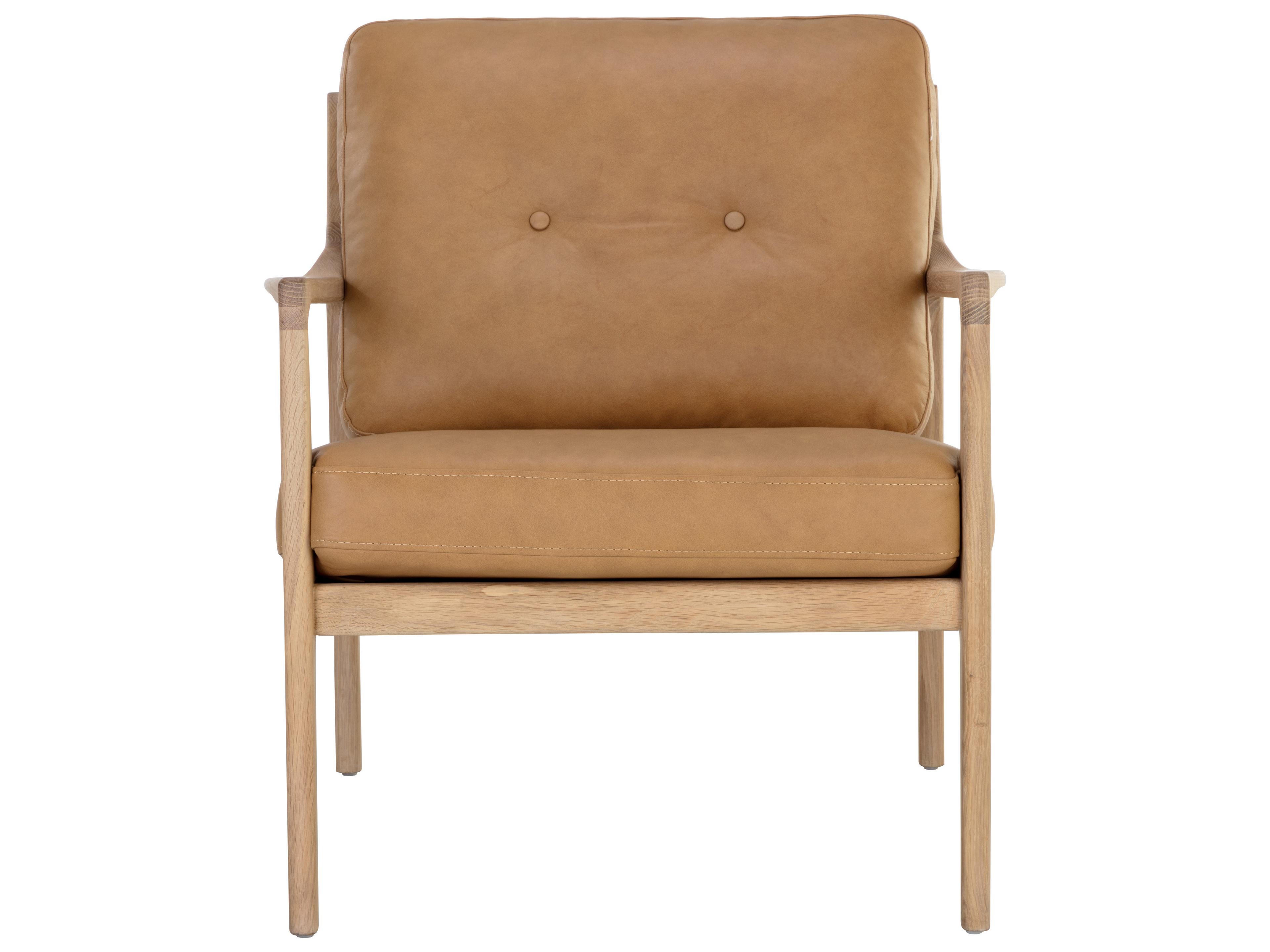 Gilmore Brown Leather Accent Chair