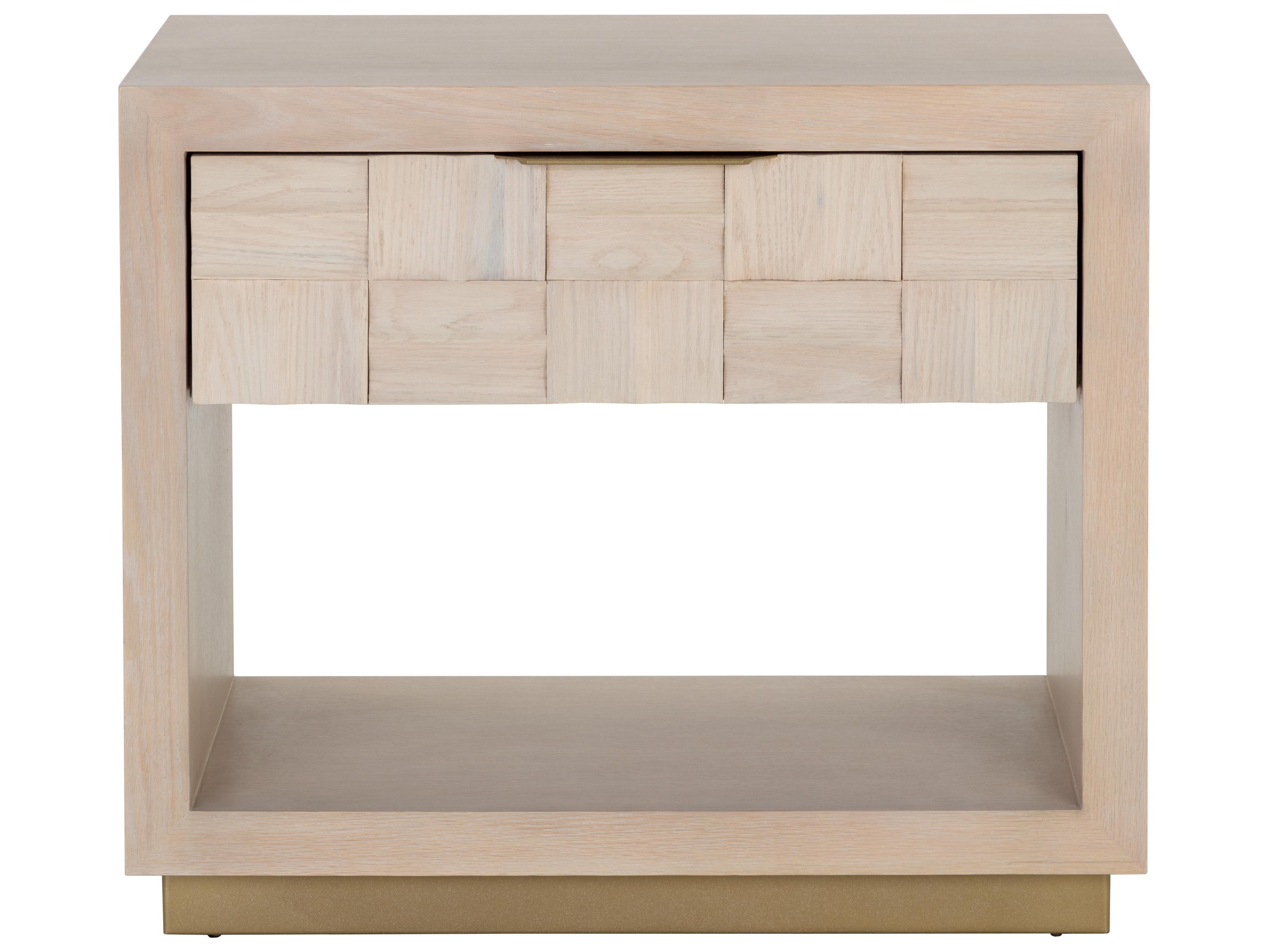 Sunpan Akava 1-Drawer Oak Wood Nightstand