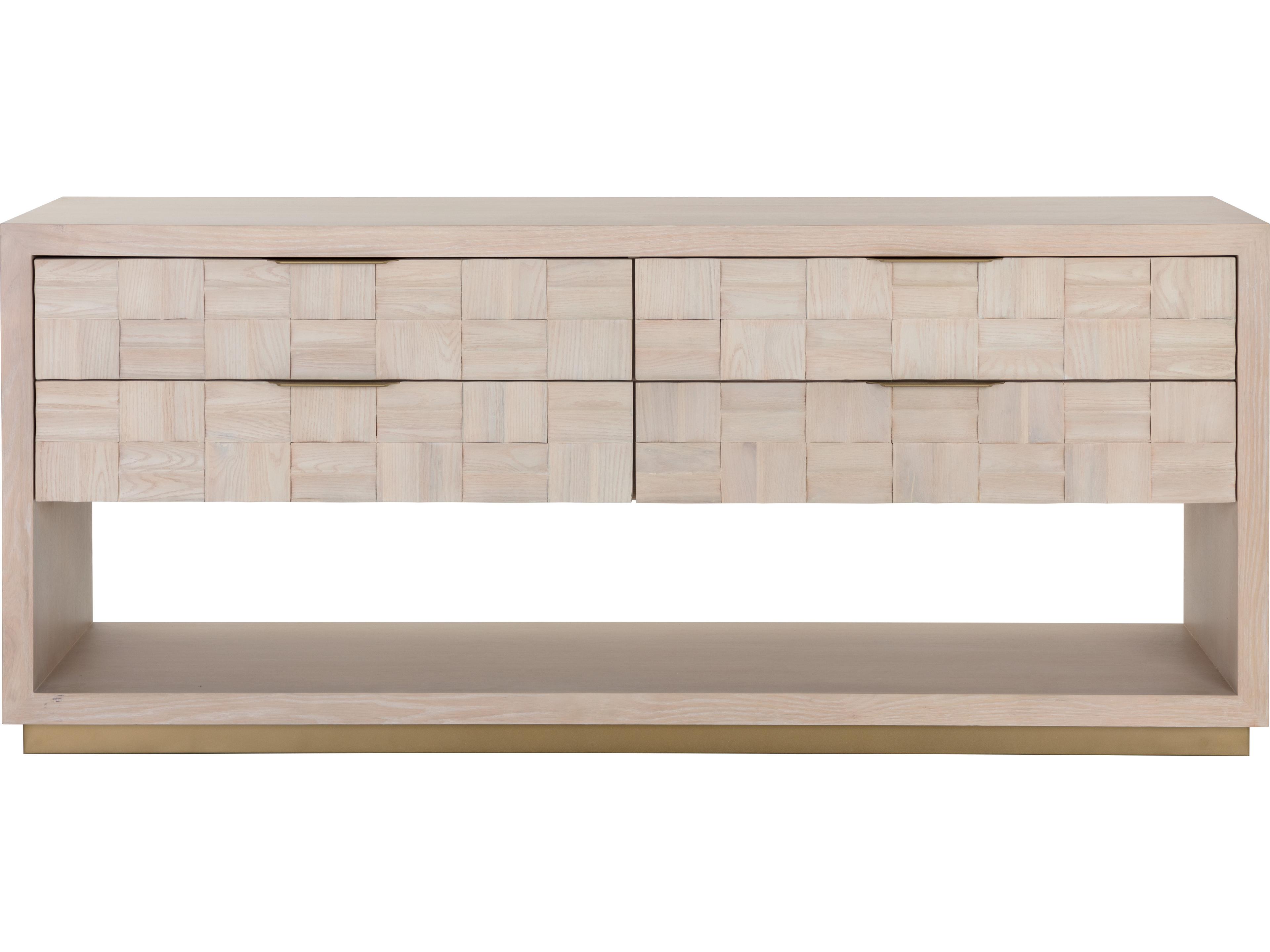 Sunpan Akava 4-Drawers Oak Wood Double Dresser