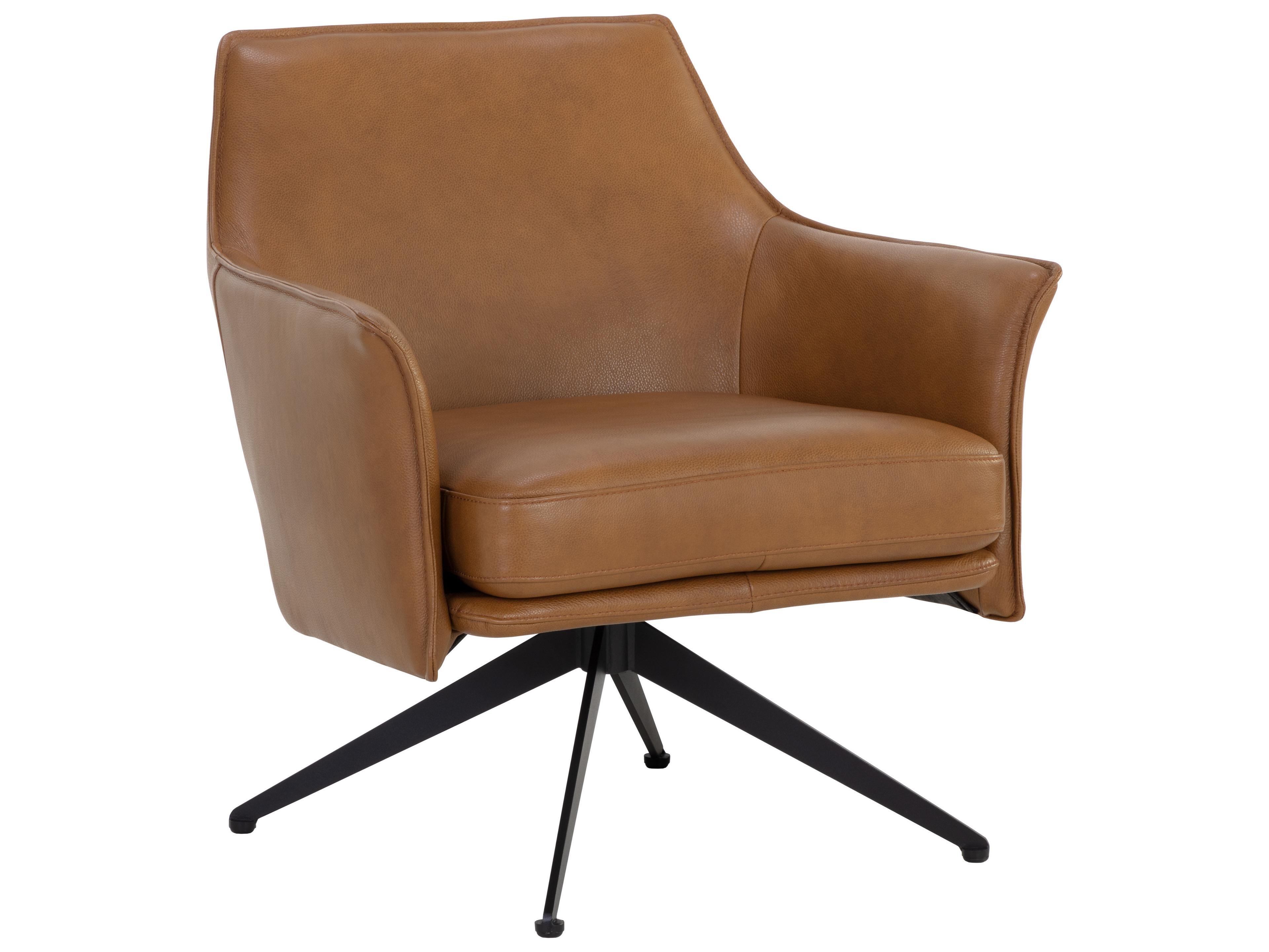 Crosby Brown Leather Accent Chair