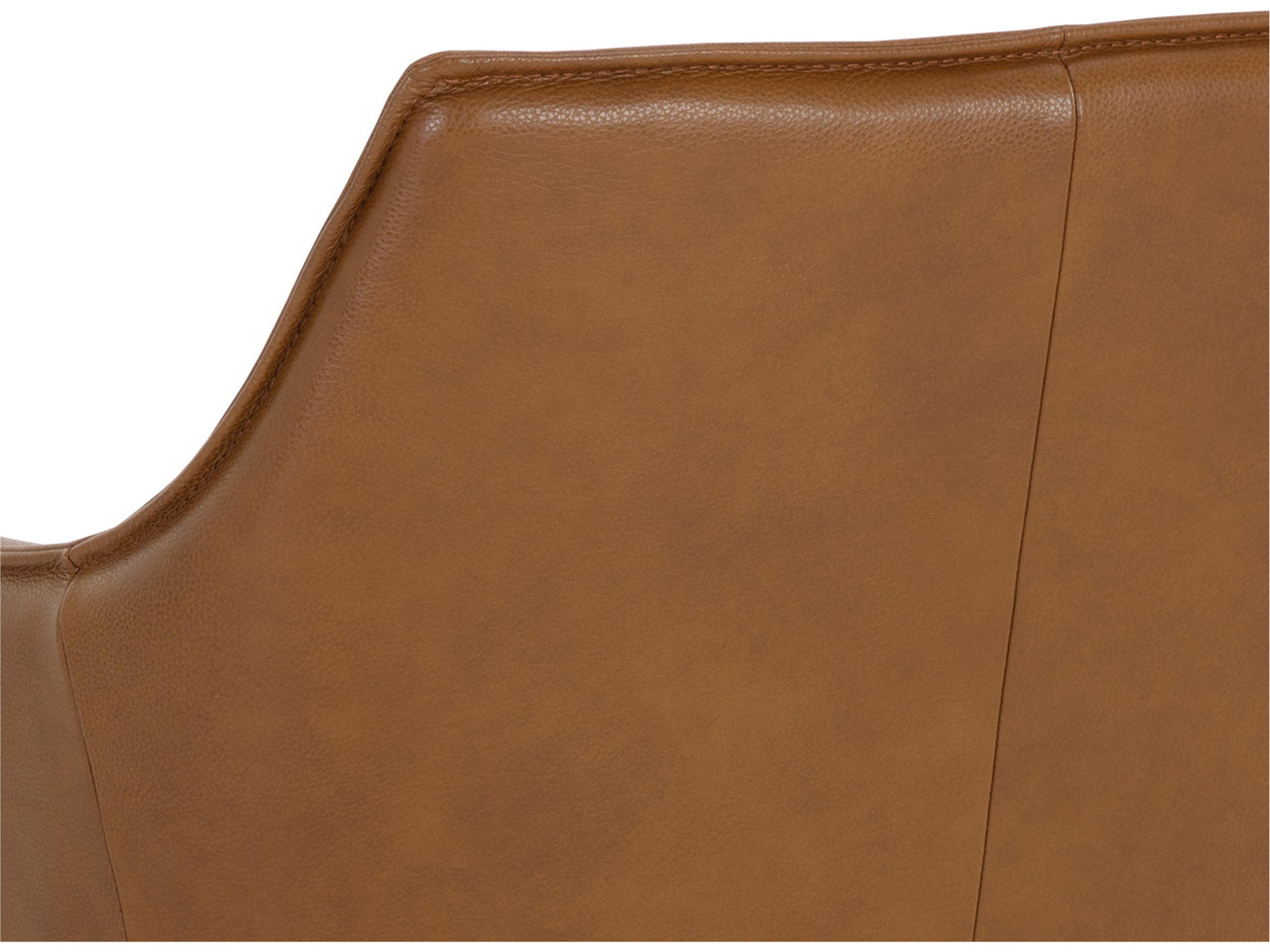 Sunpan Crosby Brown Leather Accent Chair