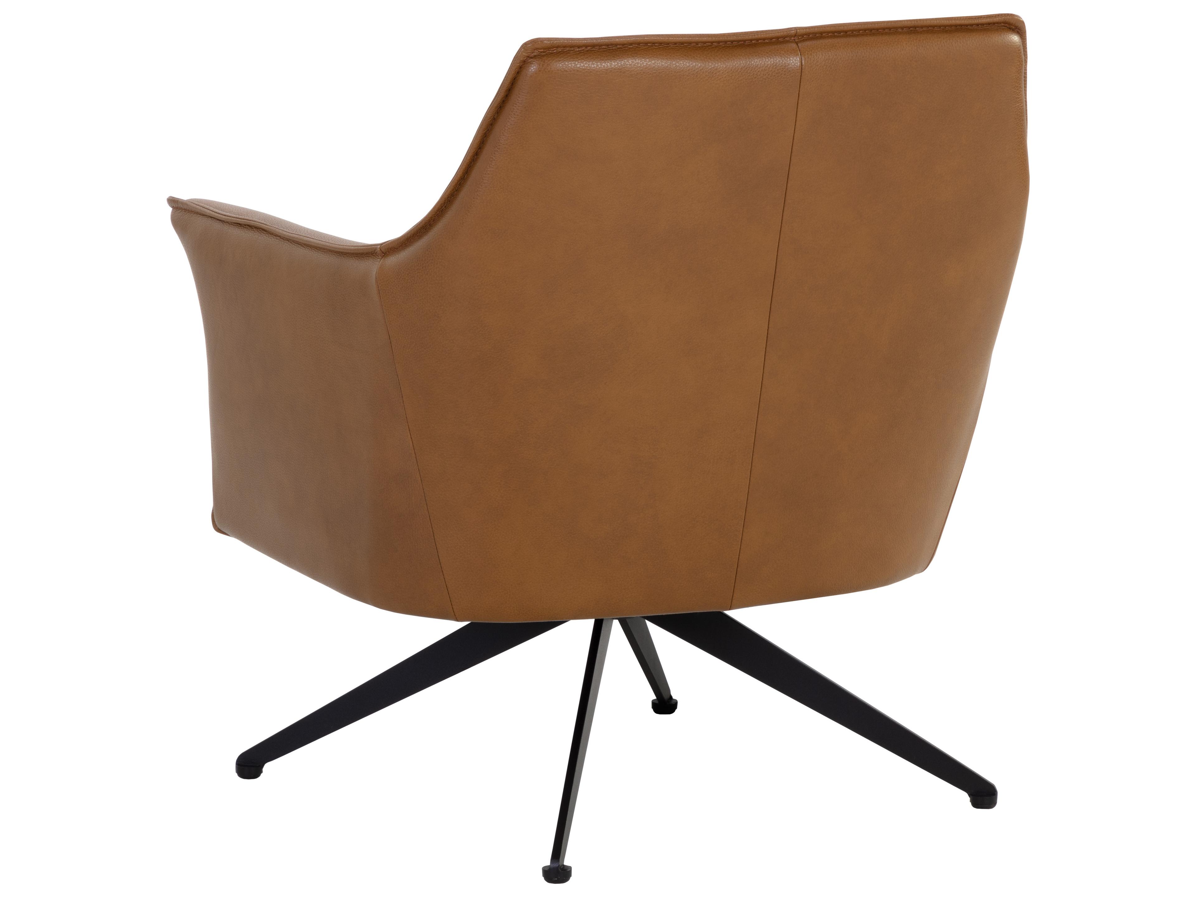 Sunpan Crosby Brown Leather Accent Chair