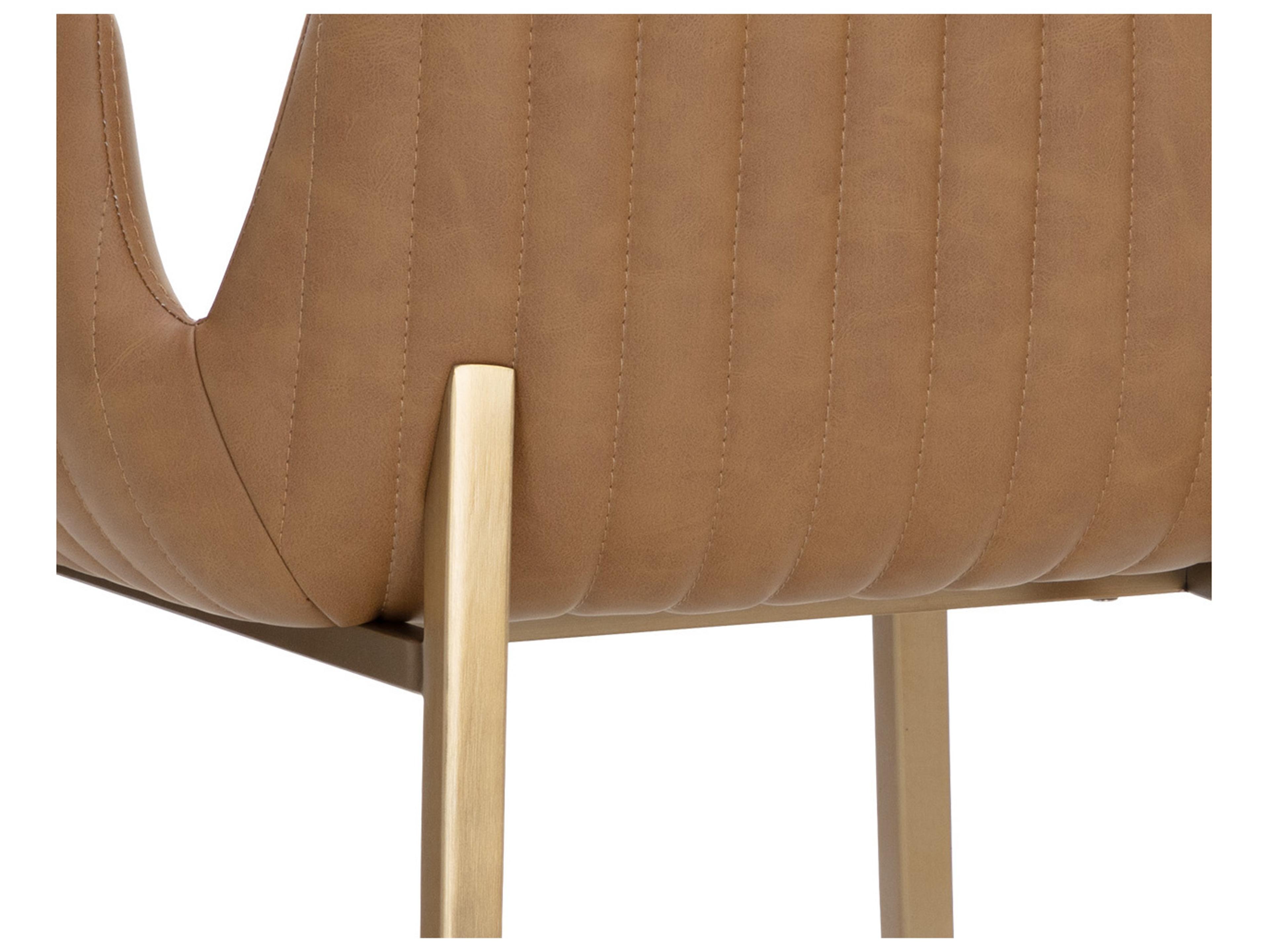 Sunpan Ikon Gold Faux Leather Counter Stool