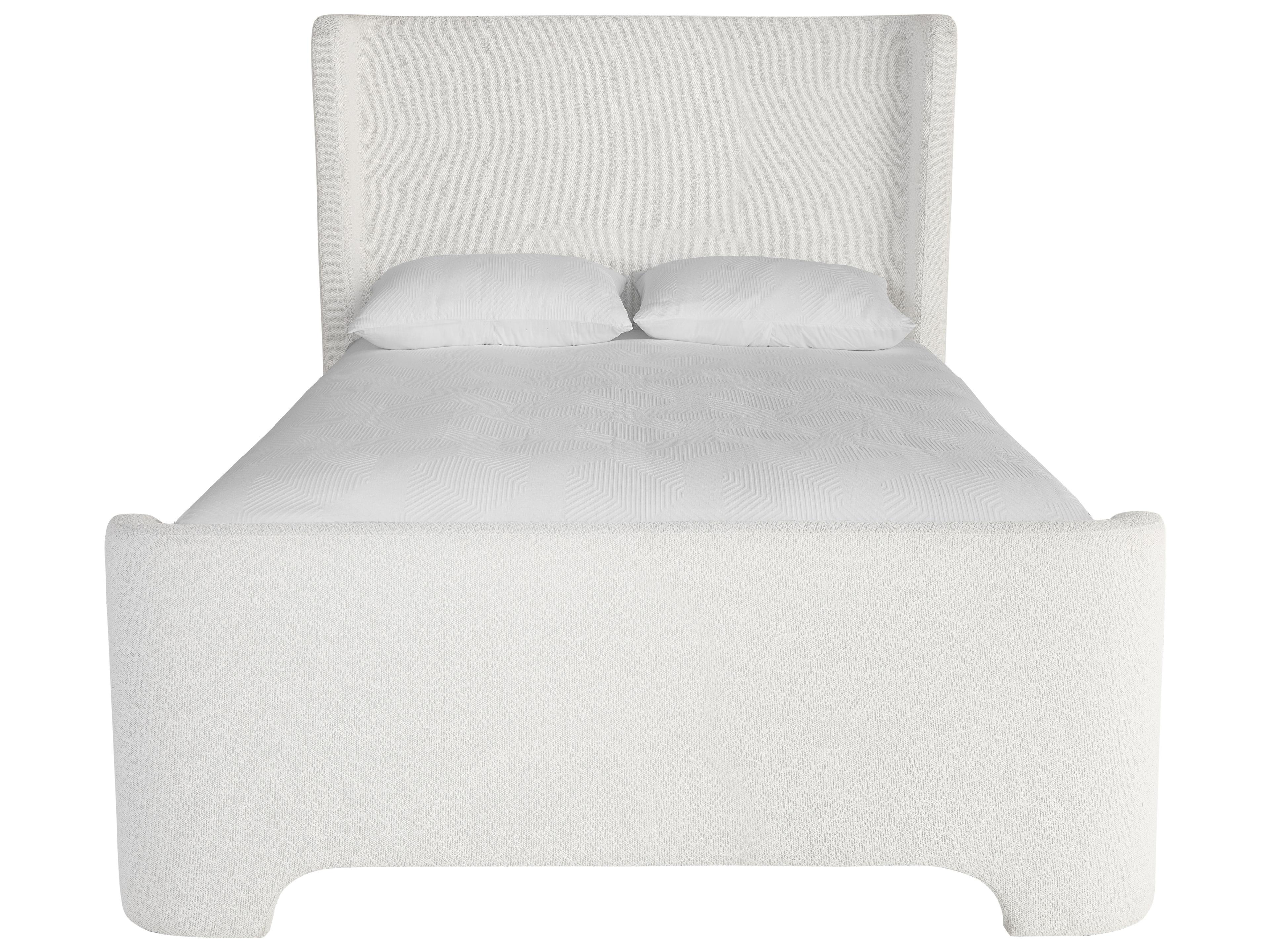 Sunpan Ives Cream Beige Upholstered Queen Panel Bed