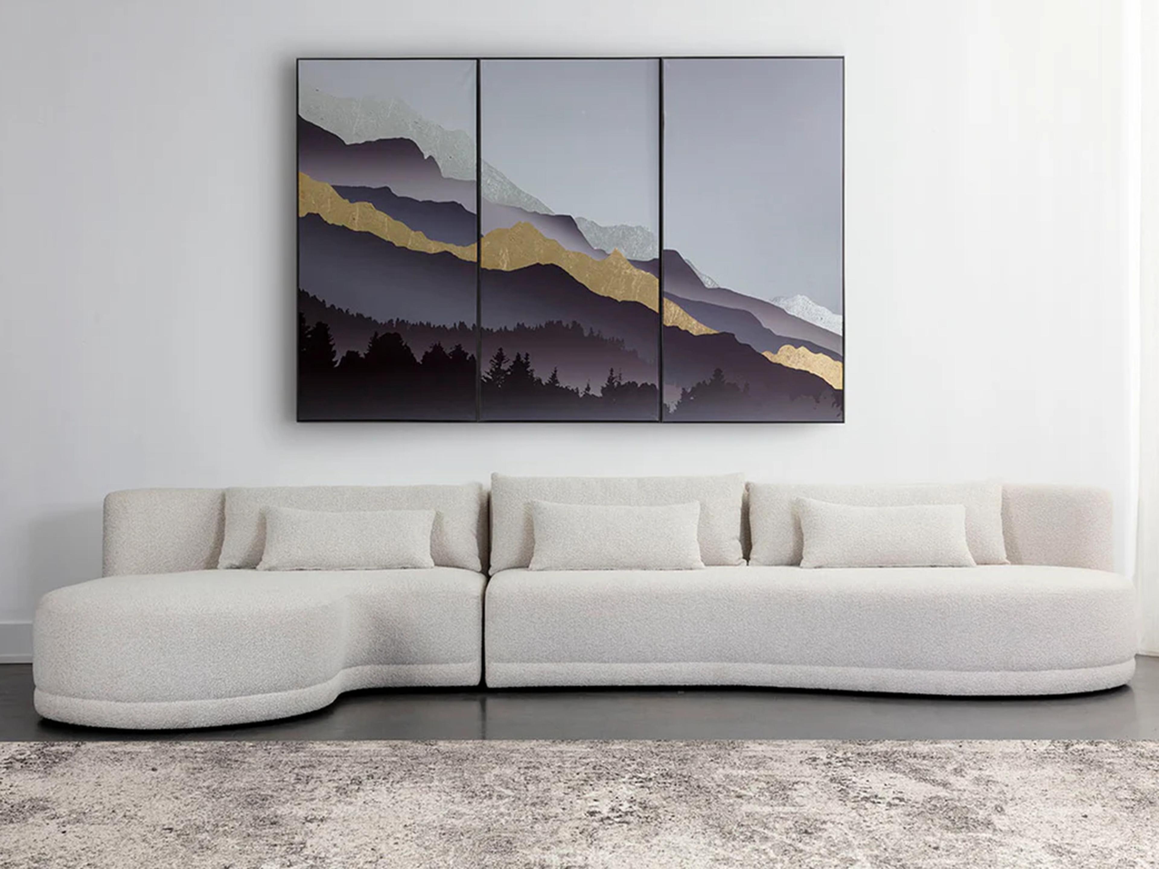 Sunpan Laken Copenhagen White Upholstered Sofa