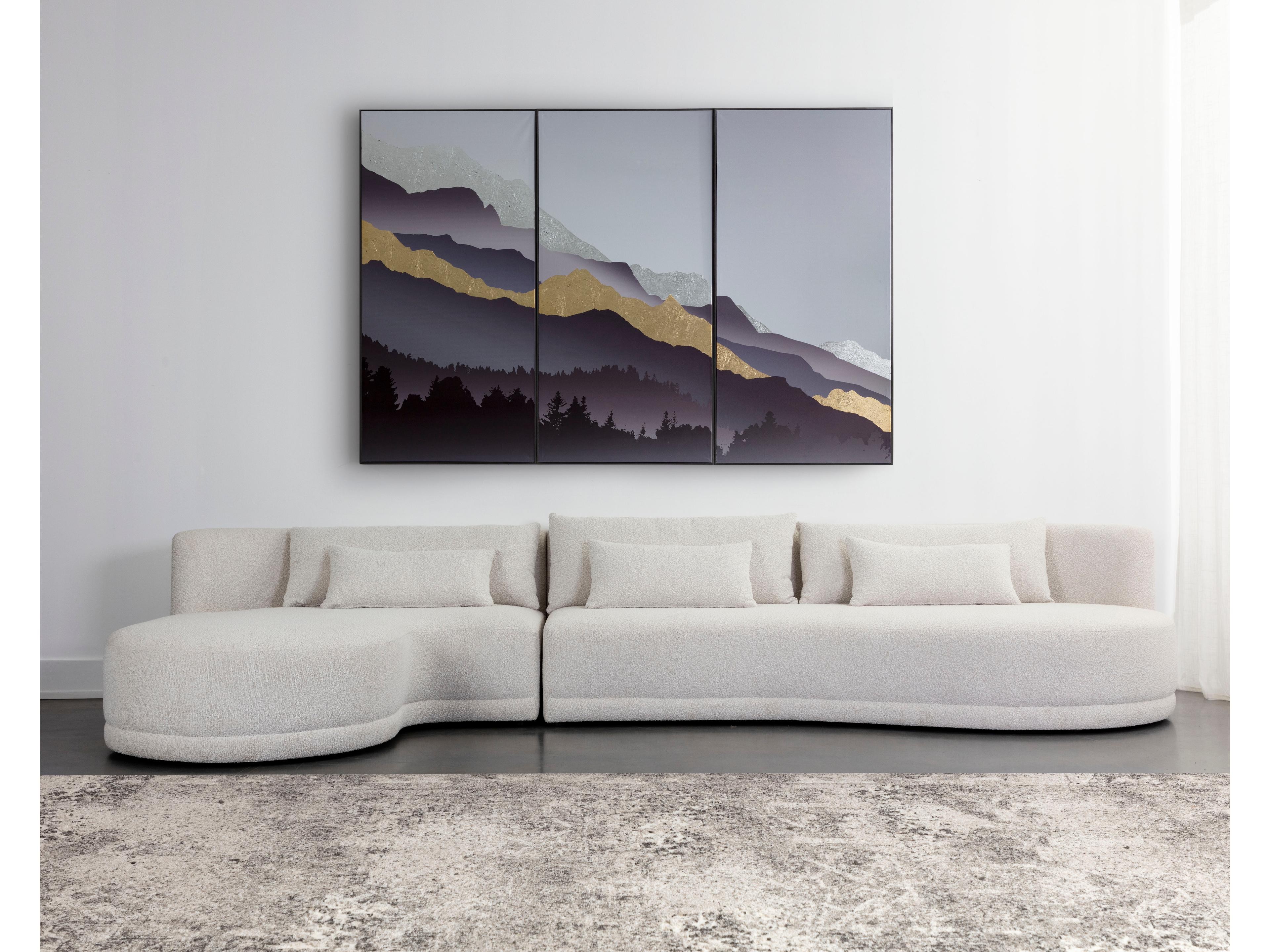 Sunpan Laken Copenhagen White Upholstered Sofa