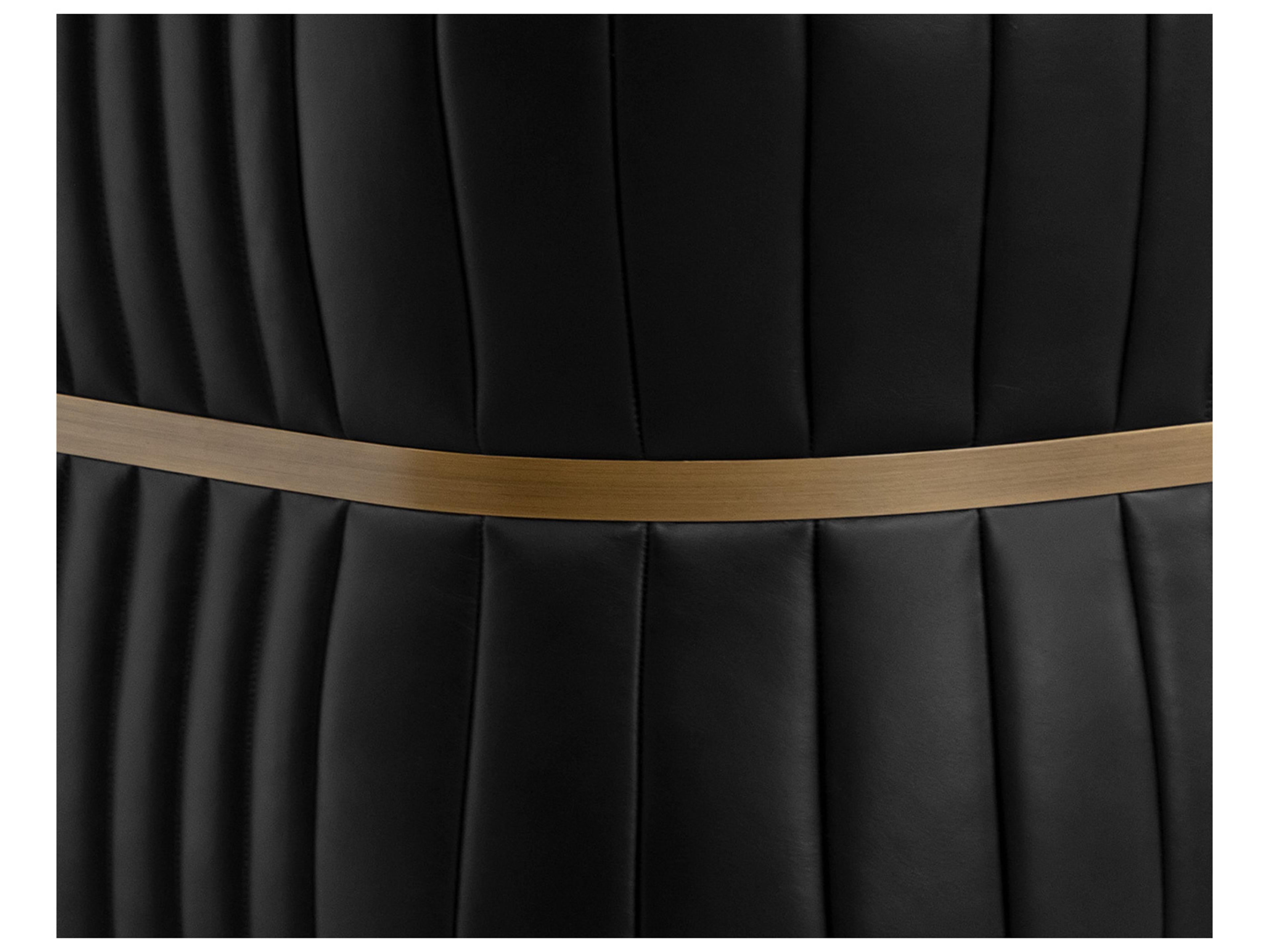 Sunpan Tryor Black Leather Accent Chair