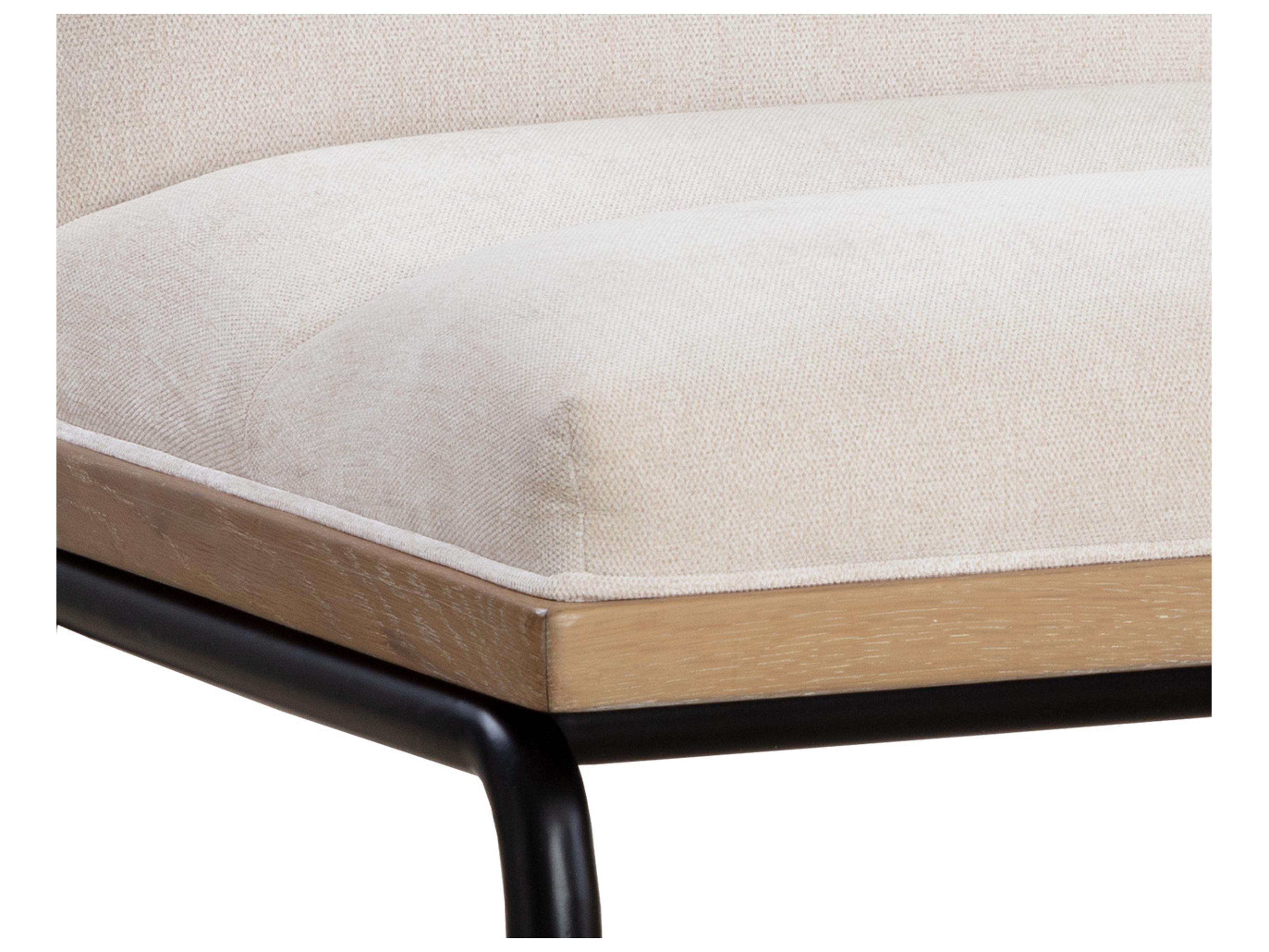 Sunpan Abilene White Upholstered Side Dining Chair