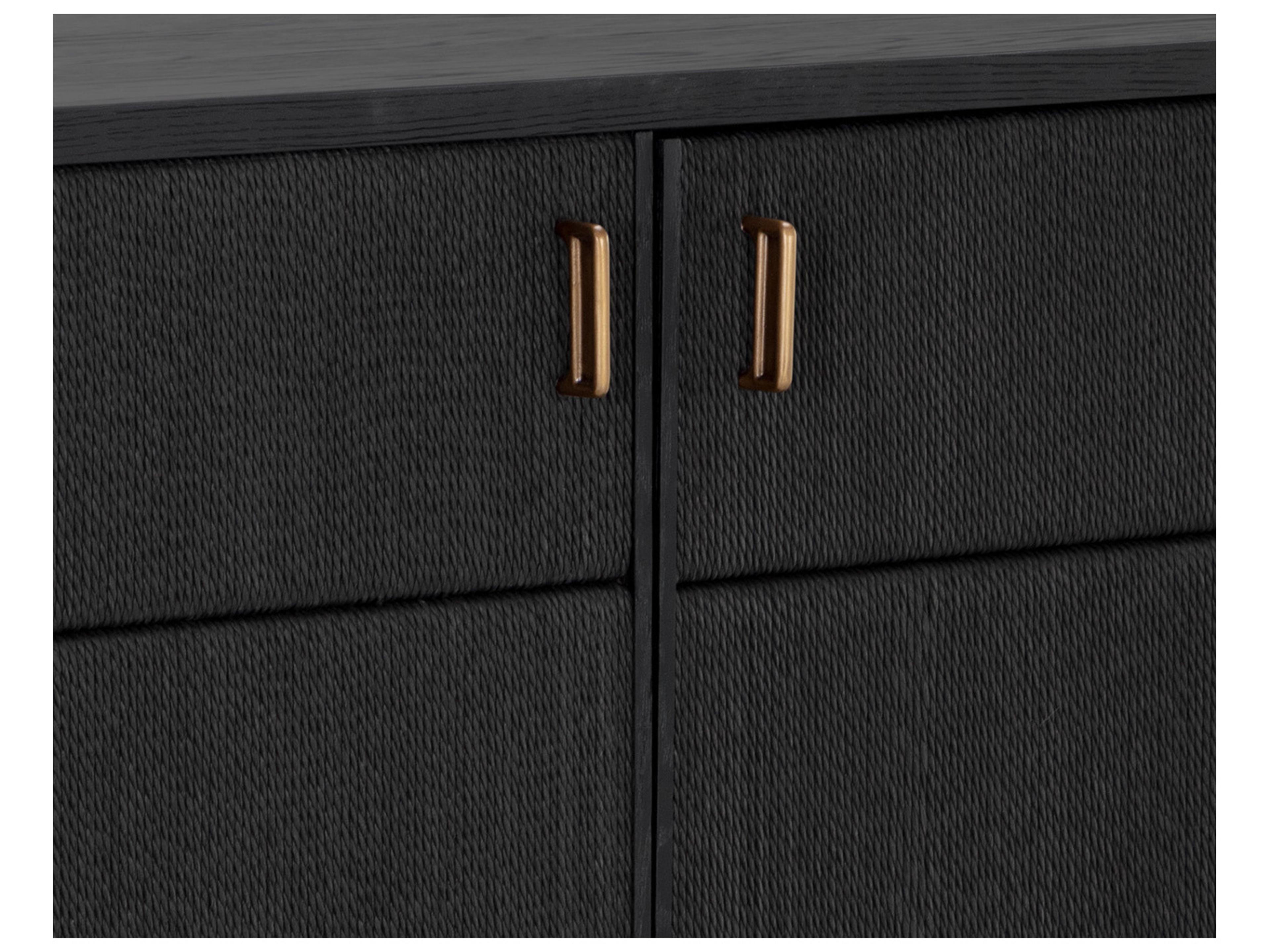 Sunpan Etienne 71" Oak Wood Black Sideboard