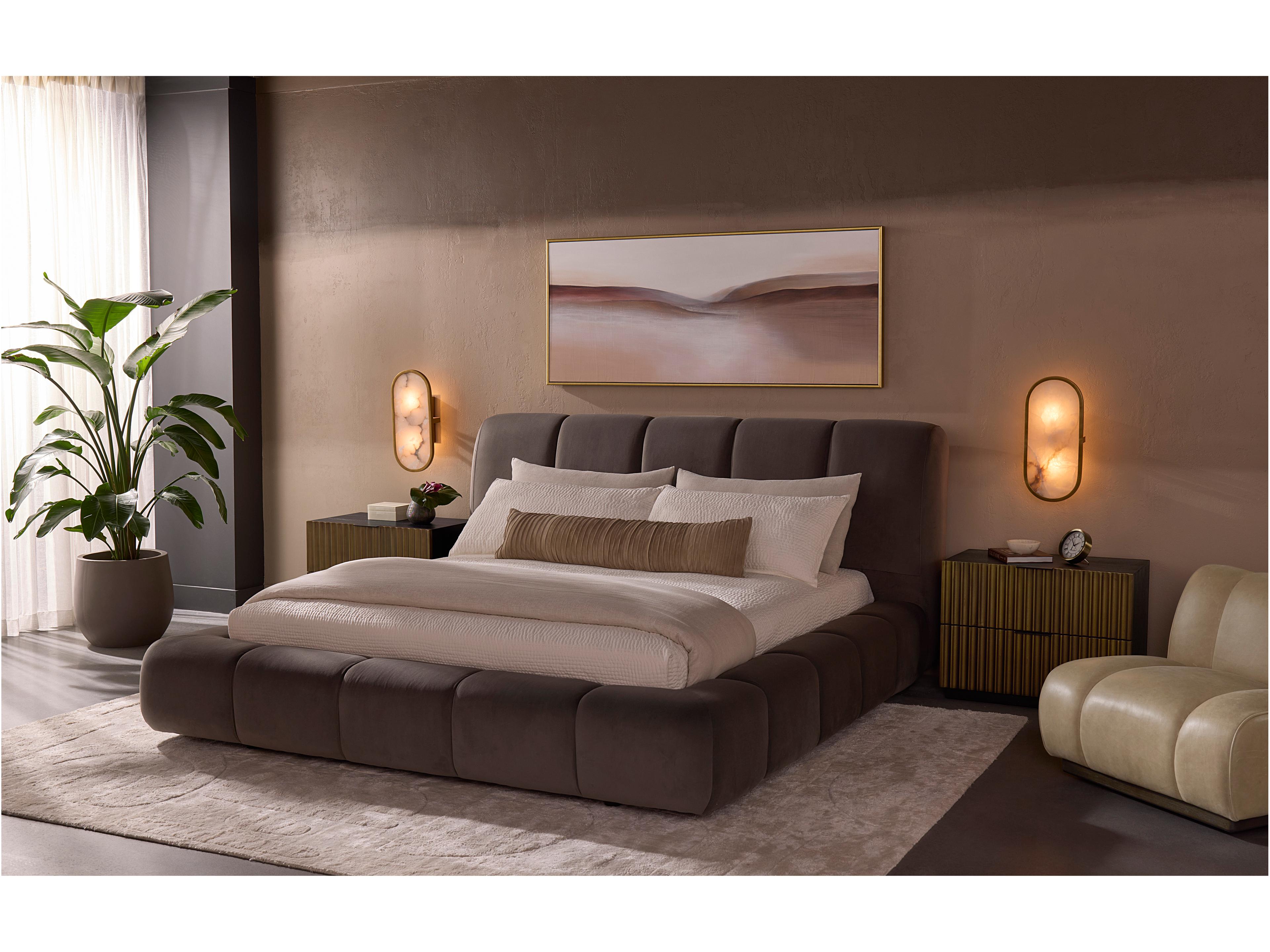 Sunpan Etienne 2-Drawers Oak Wood Nightstand