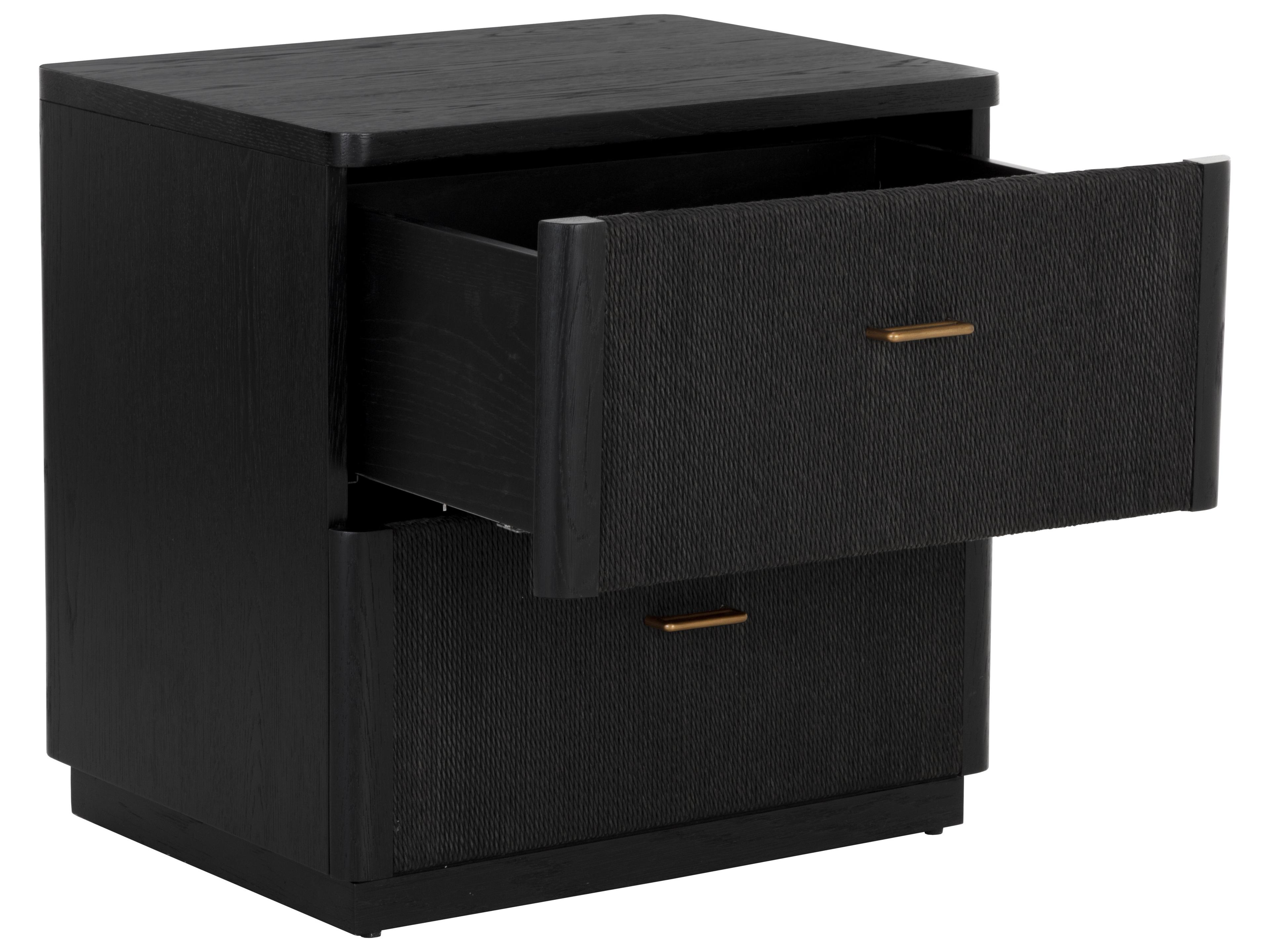 Sunpan Etienne 2-Drawers Oak Wood Nightstand