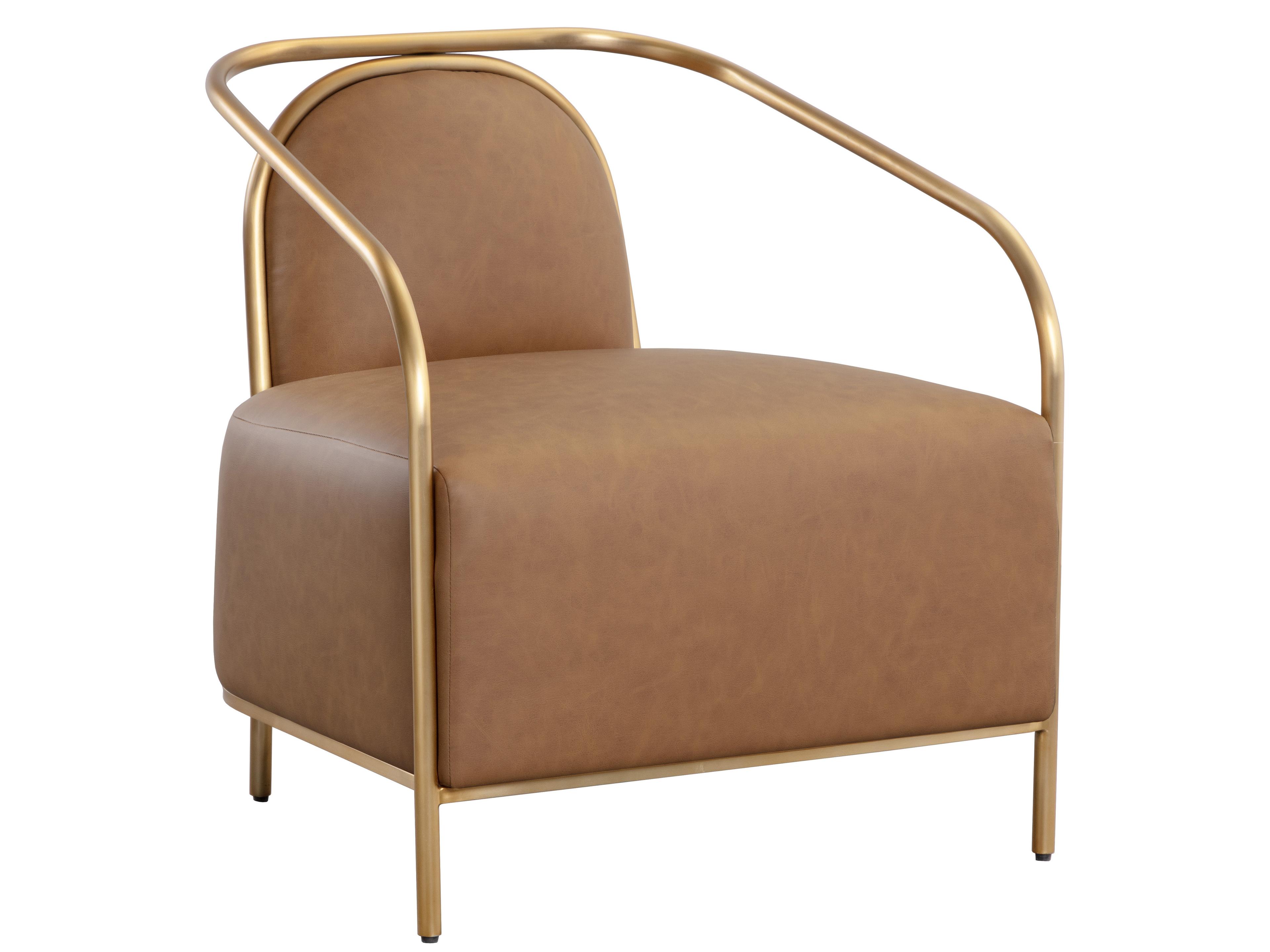 Cicero 26.75" Cicero Lounge Chair Milliken Cognac