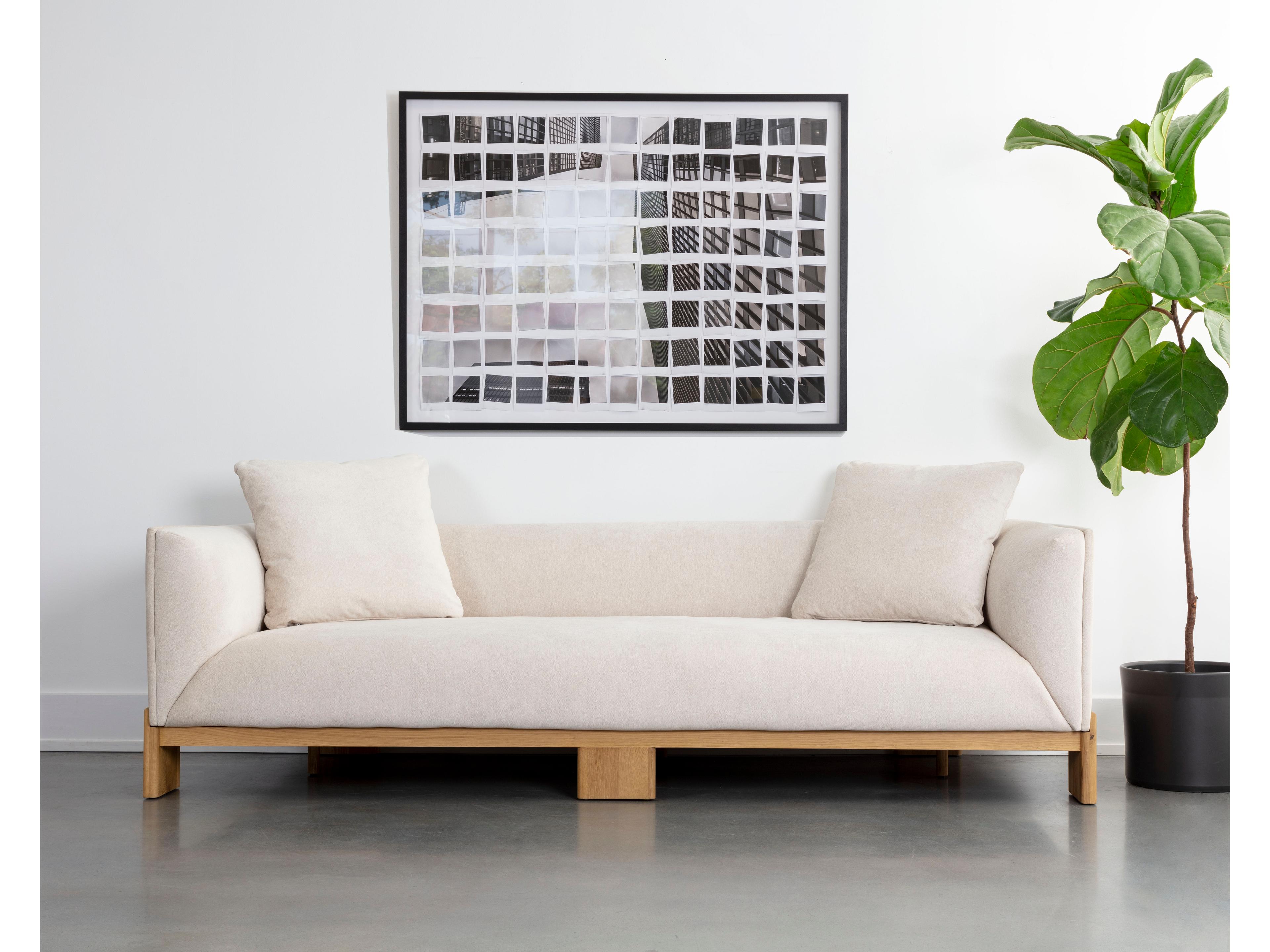 Sunpan Anwa Natural Cream Upholstered Sofa