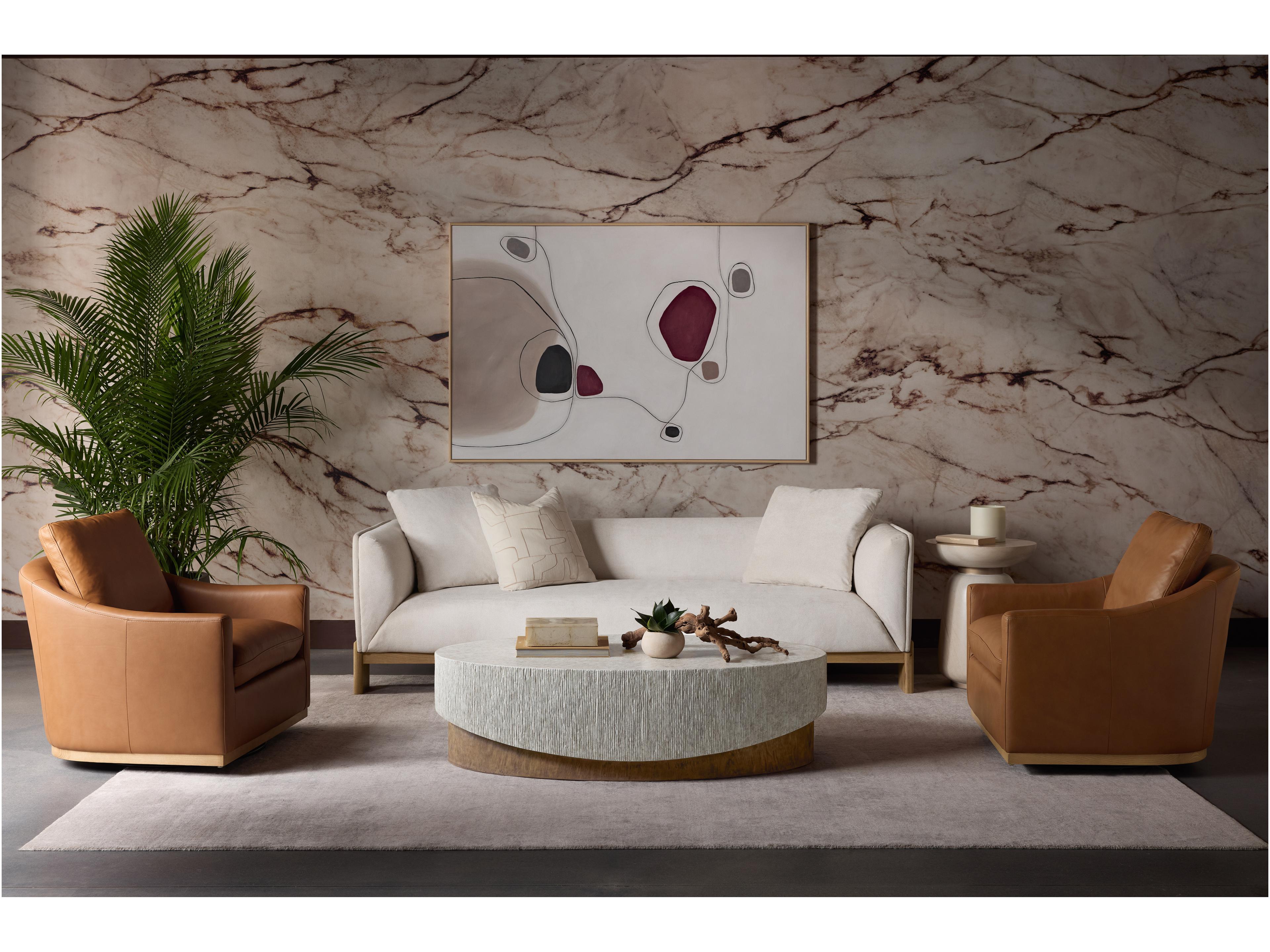 Sunpan Anwa Natural Cream Upholstered Sofa