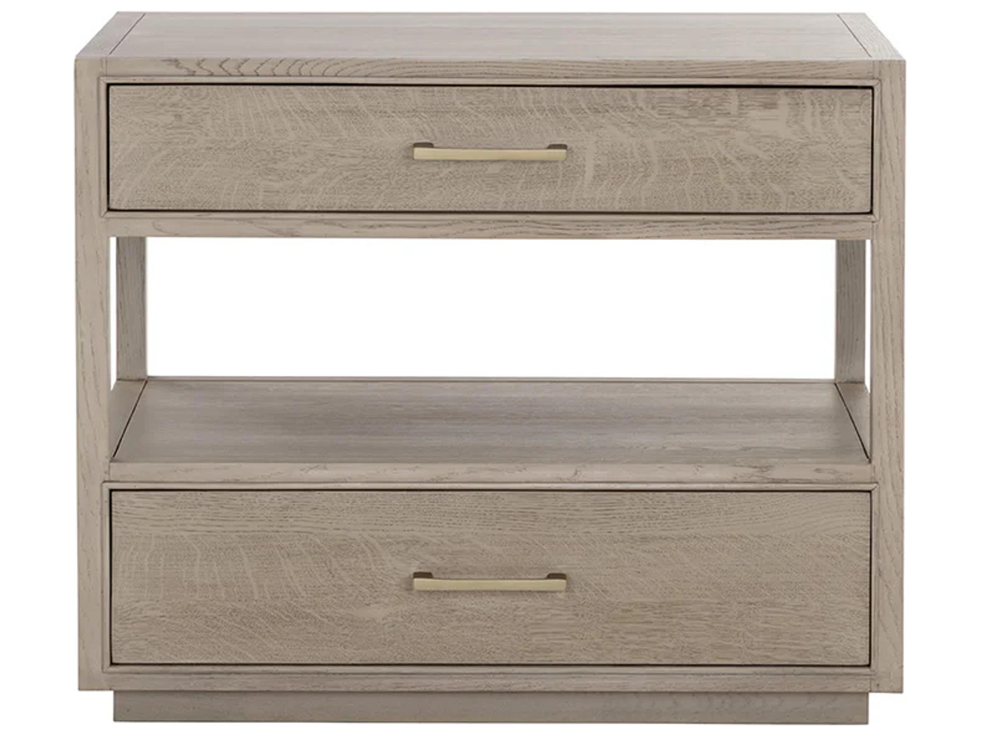 Sunpan Bridgerton 2-Drawers Oak Wood Nightstand