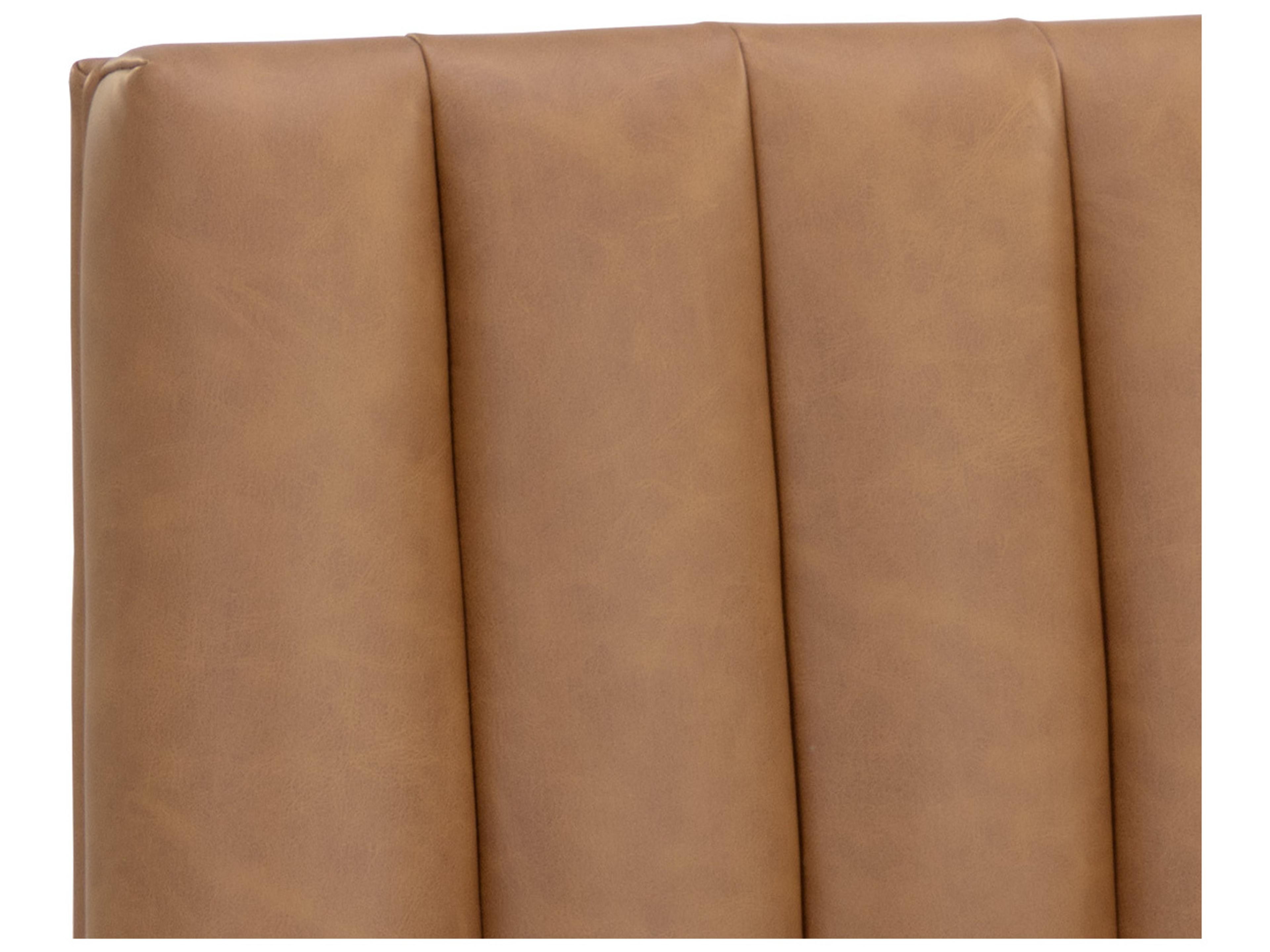 Sunpan Wilbur Milliken Cognac Faux Leather Counter Stool