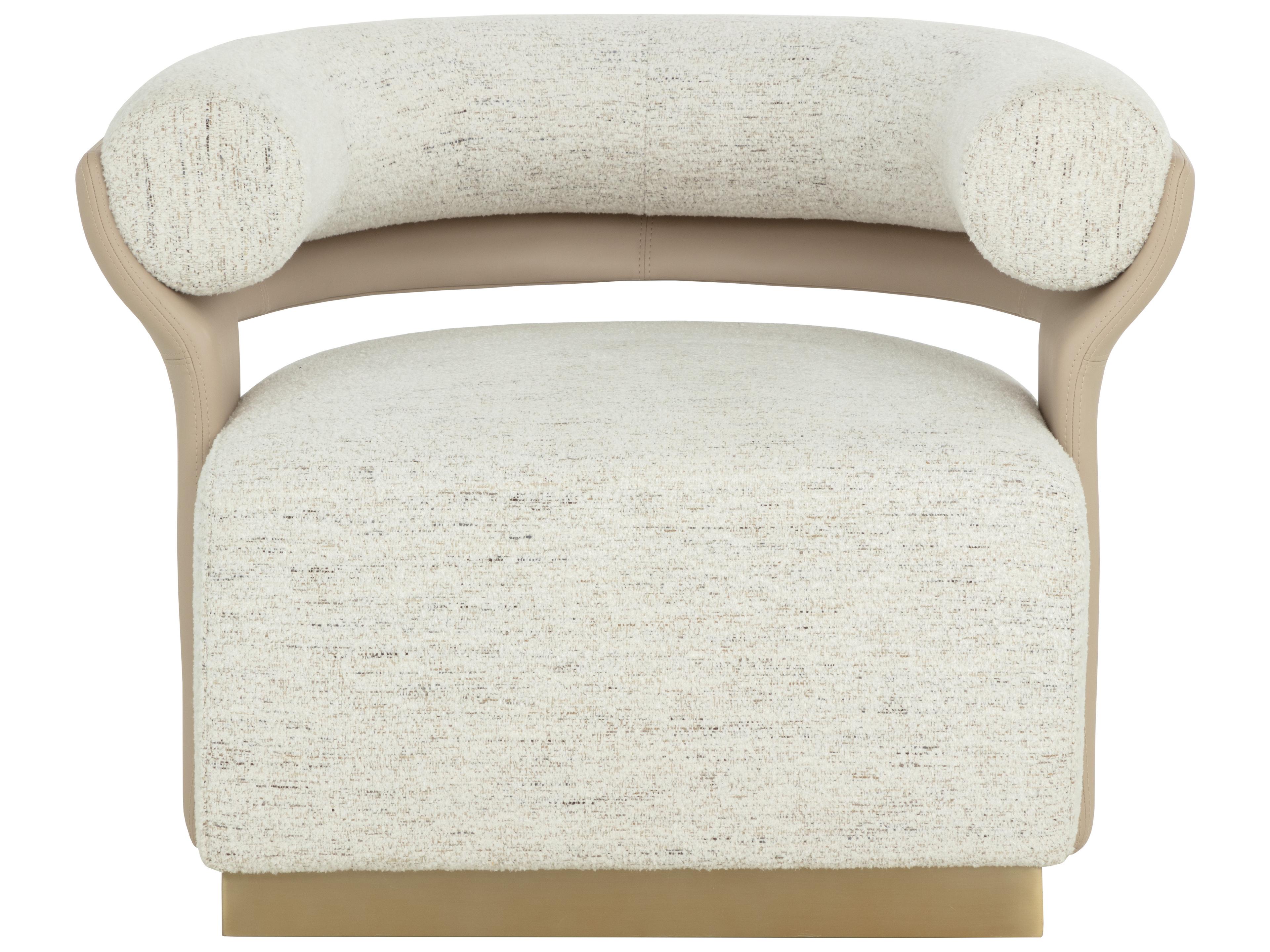 Olida Swivel Cream Accent Chair