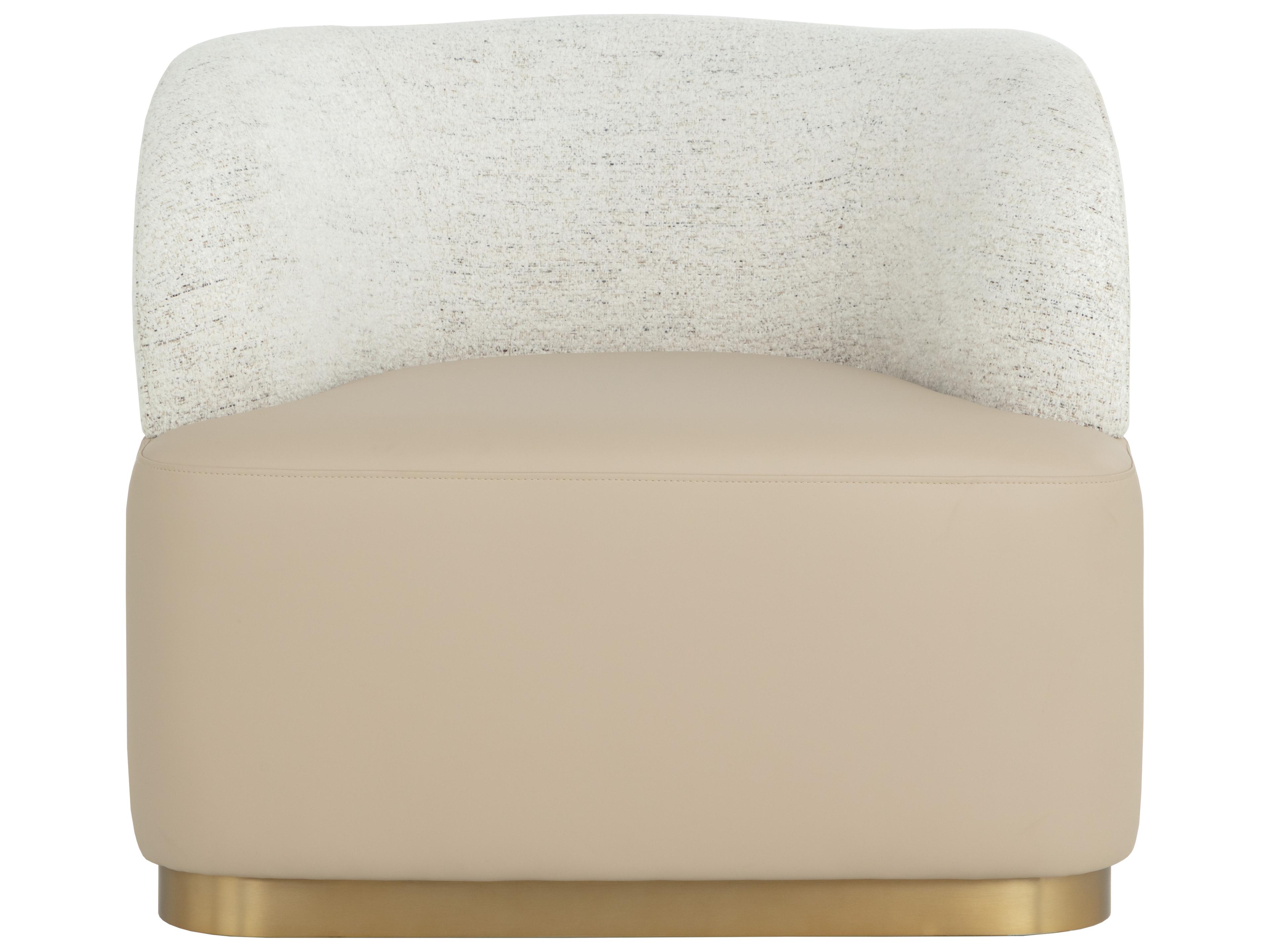 Sunpan Brinda Swivel Beige Accent Chair