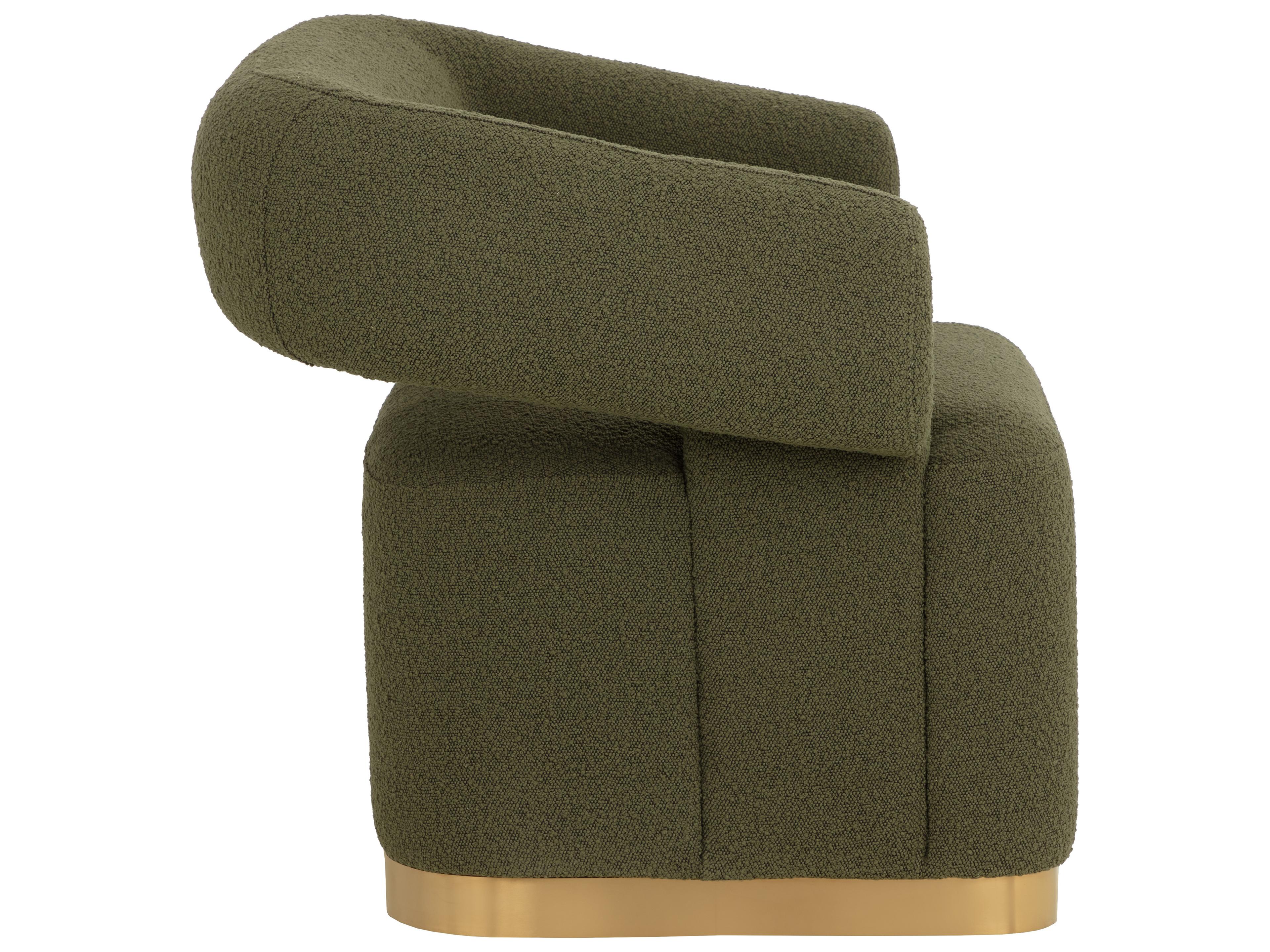Sunpan Aggie Swivel Green Accent Chair