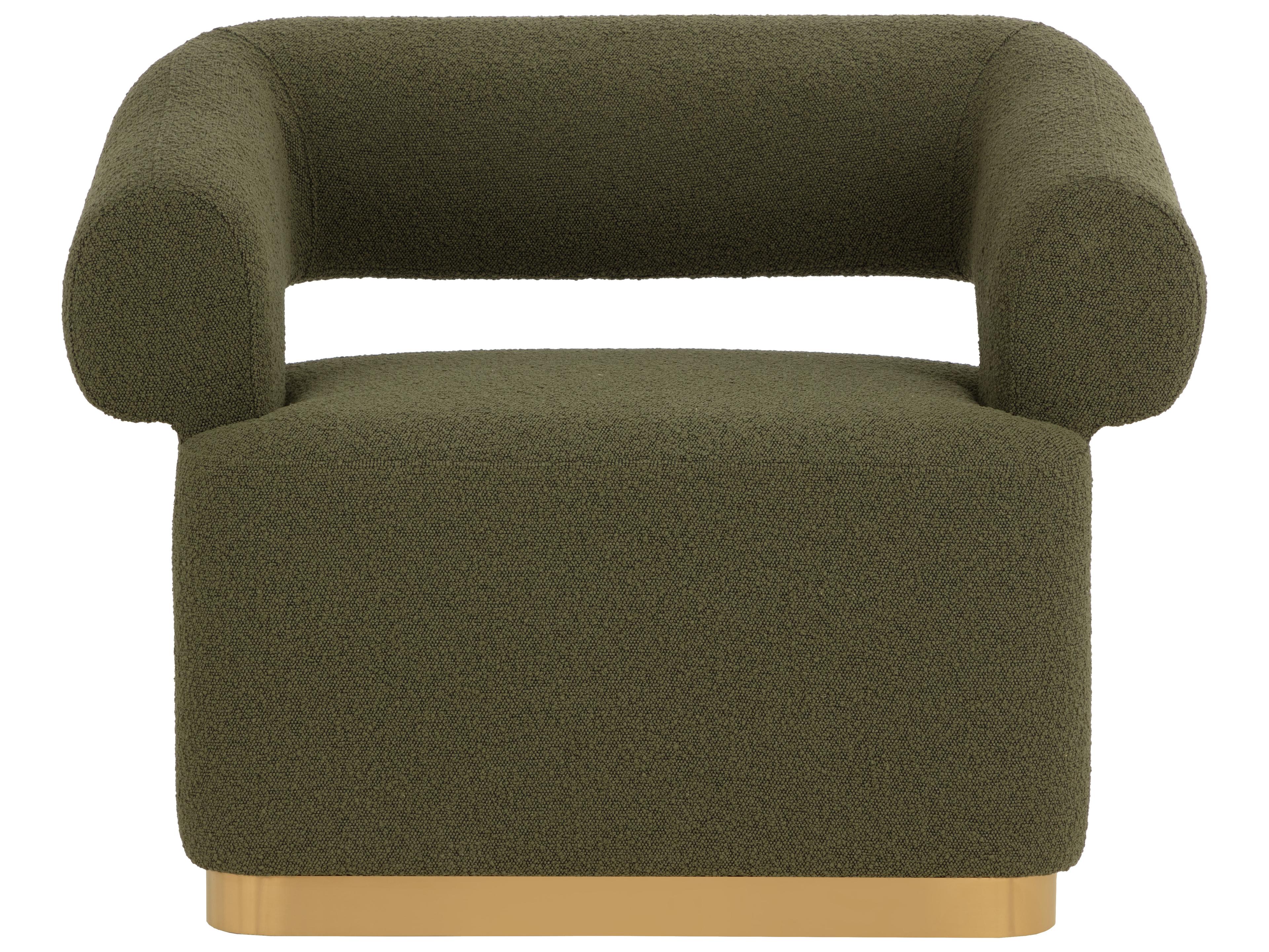 Sunpan Aggie Swivel Green Accent Chair