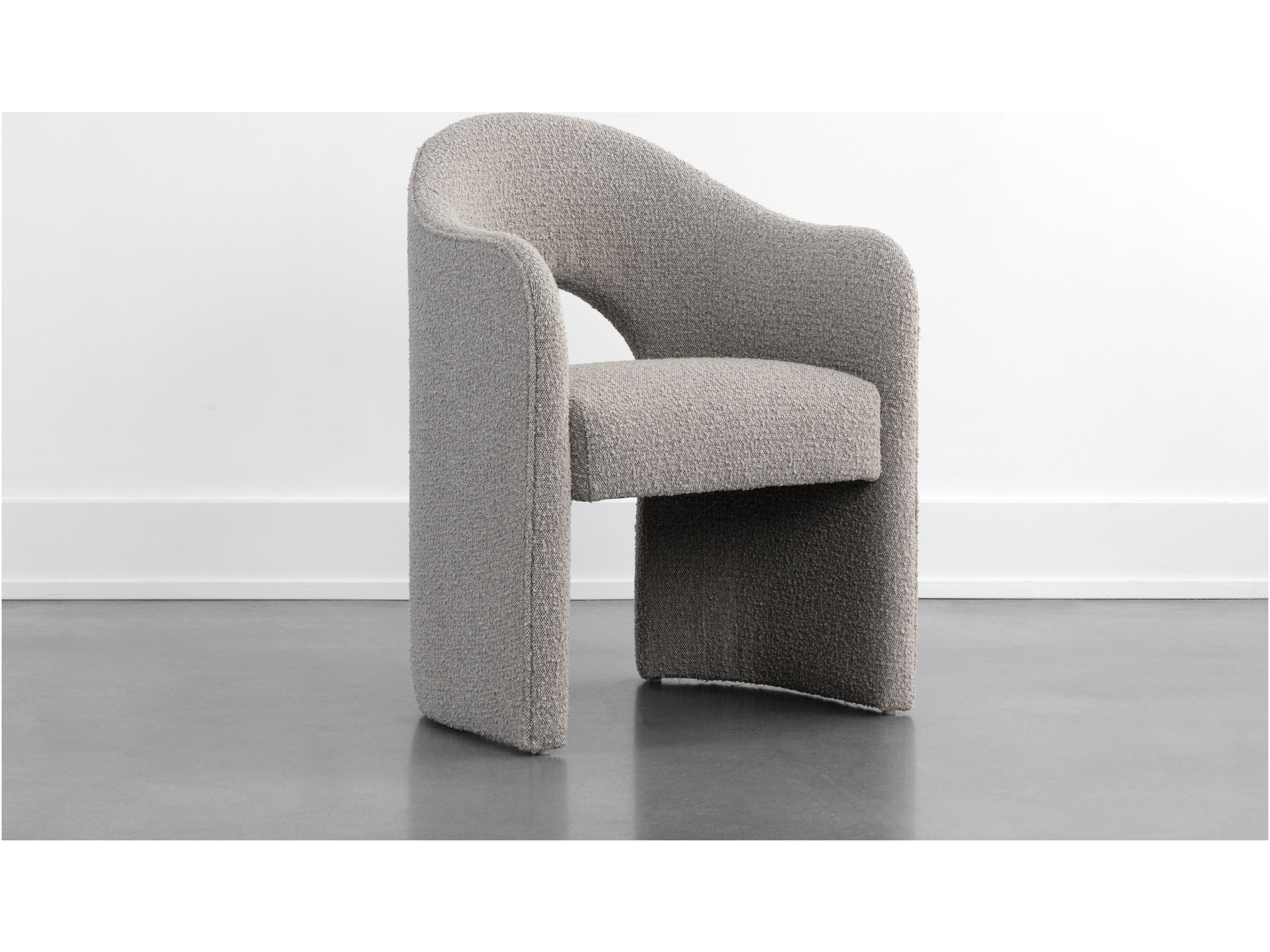 Sunpan Anaya Gray Upholstered Arm Dining Chair