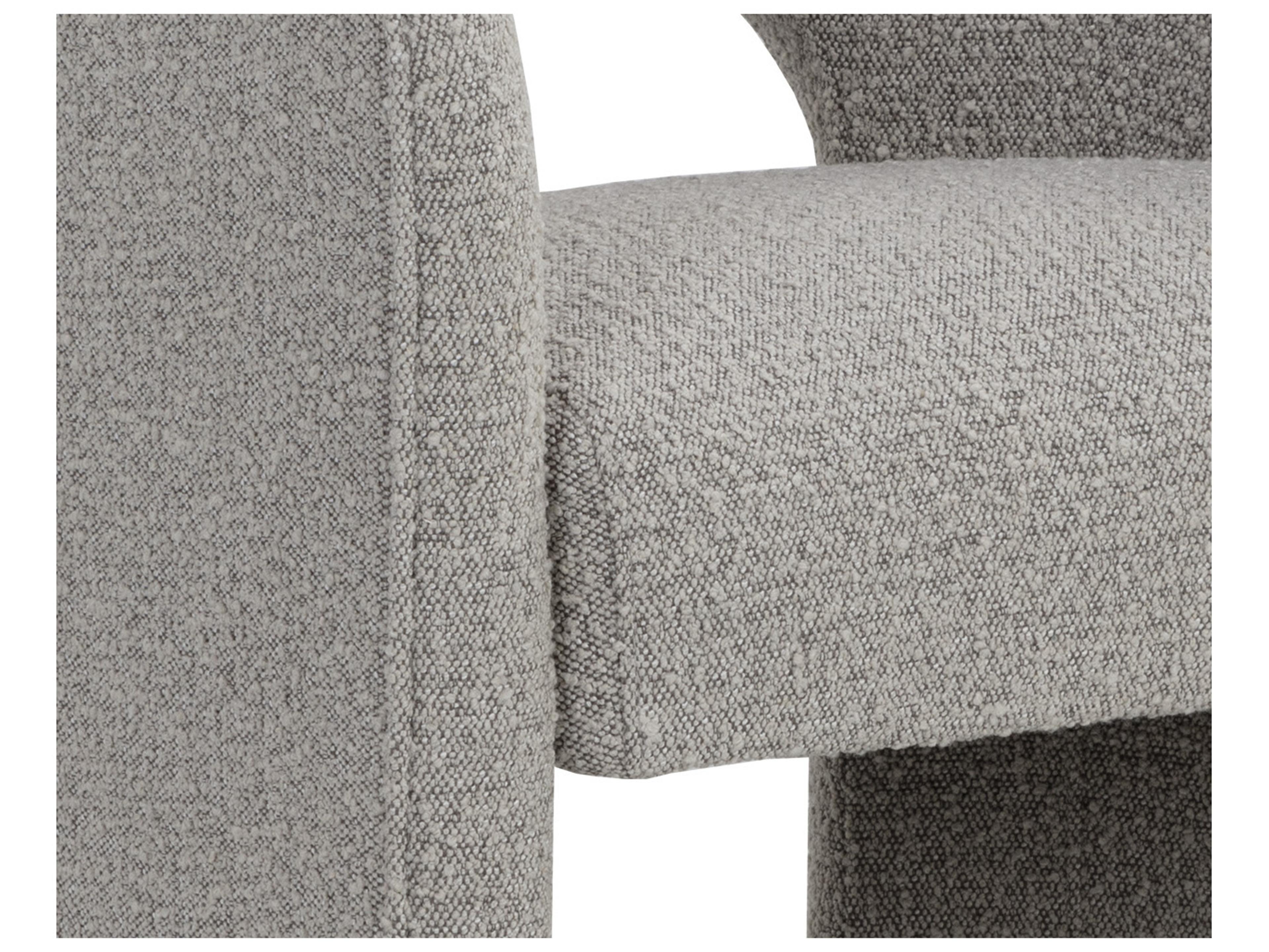 Sunpan Anaya Gray Upholstered Arm Dining Chair