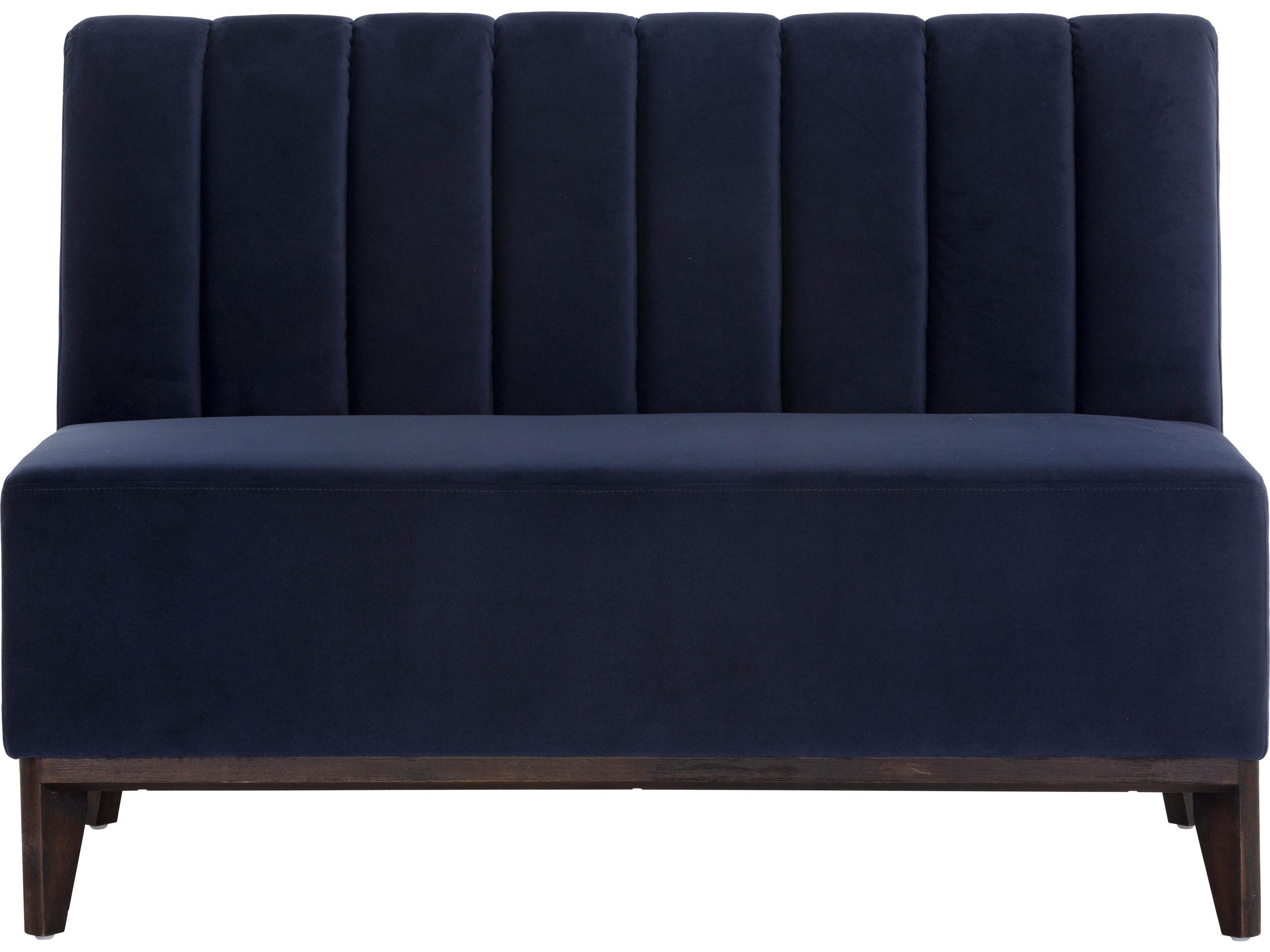 Kosovo Banquette Navy Blue Tufted Loveseat