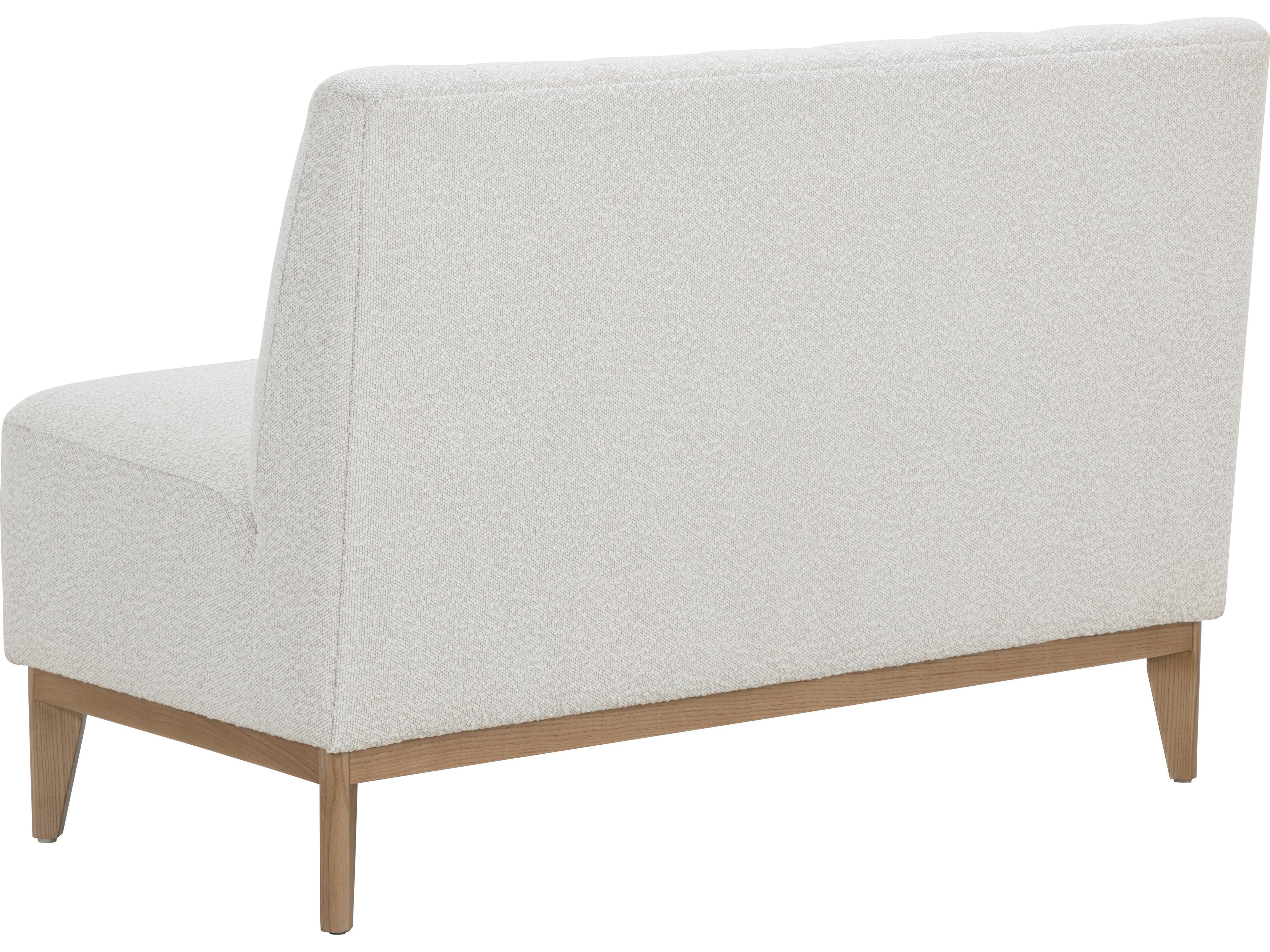 Sunpan Kosovo Natural White Upholstered Loveseat