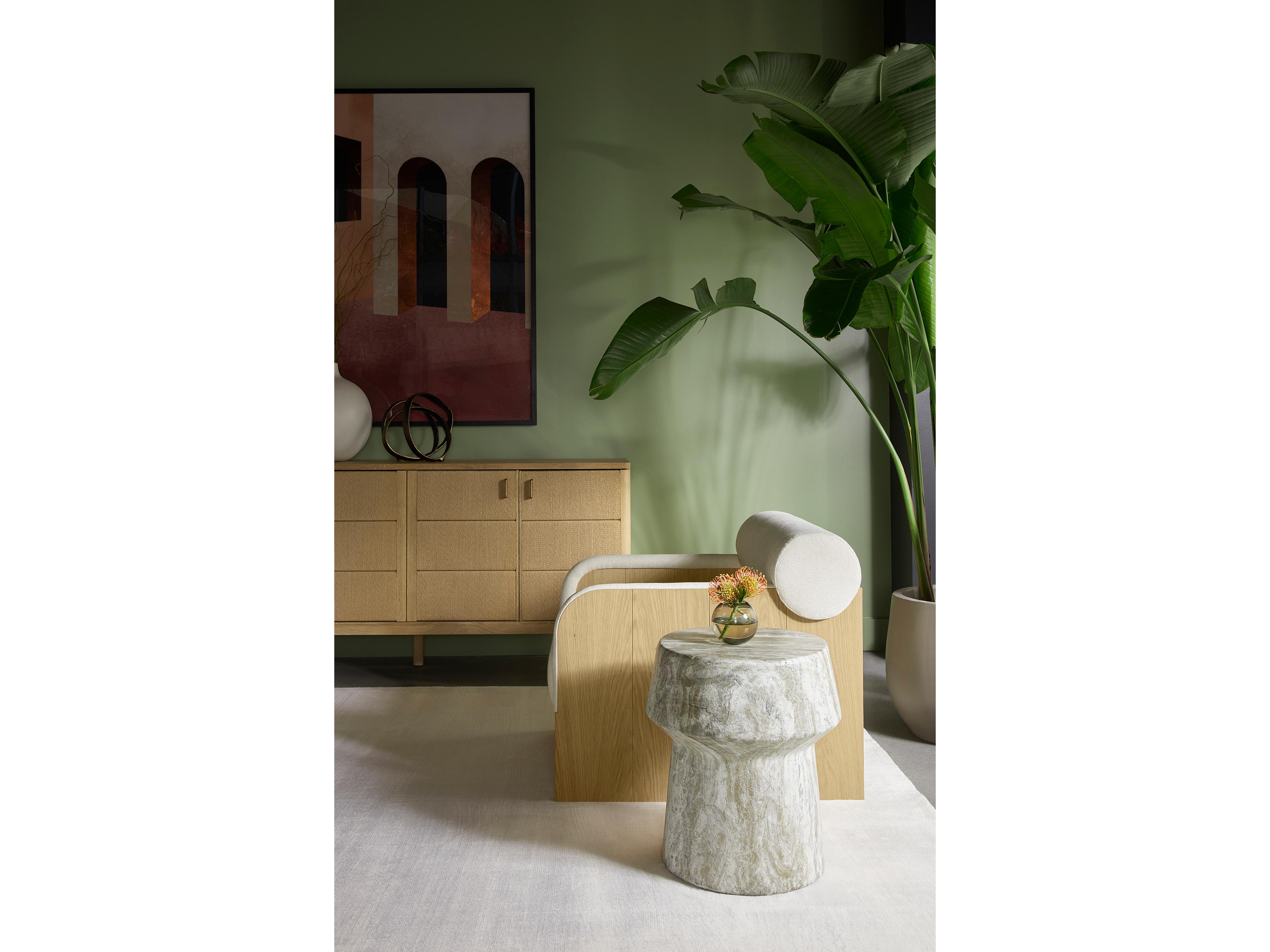 Sunpan Coburn White Fabric Accent Chair