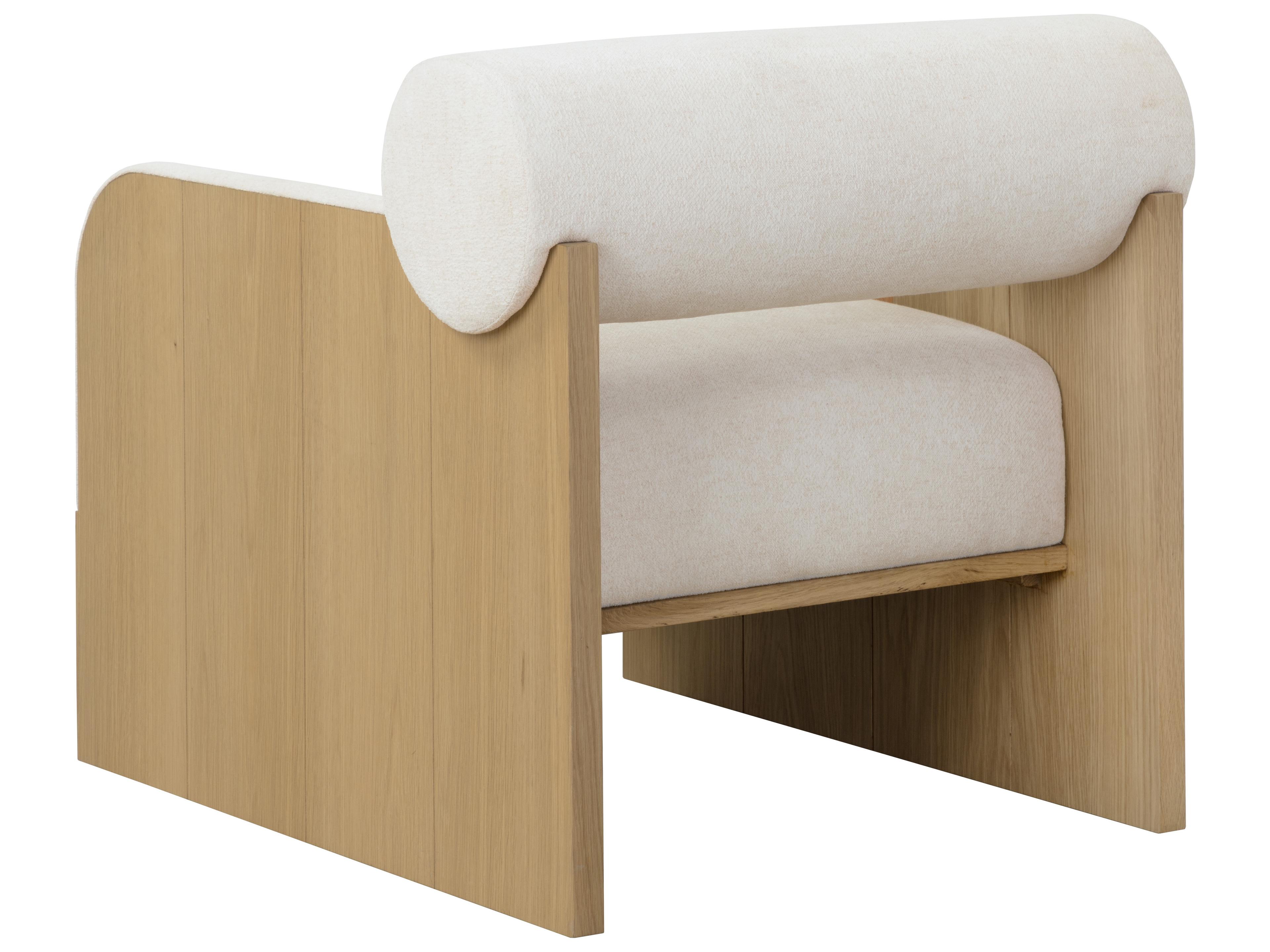 Sunpan Coburn White Fabric Accent Chair