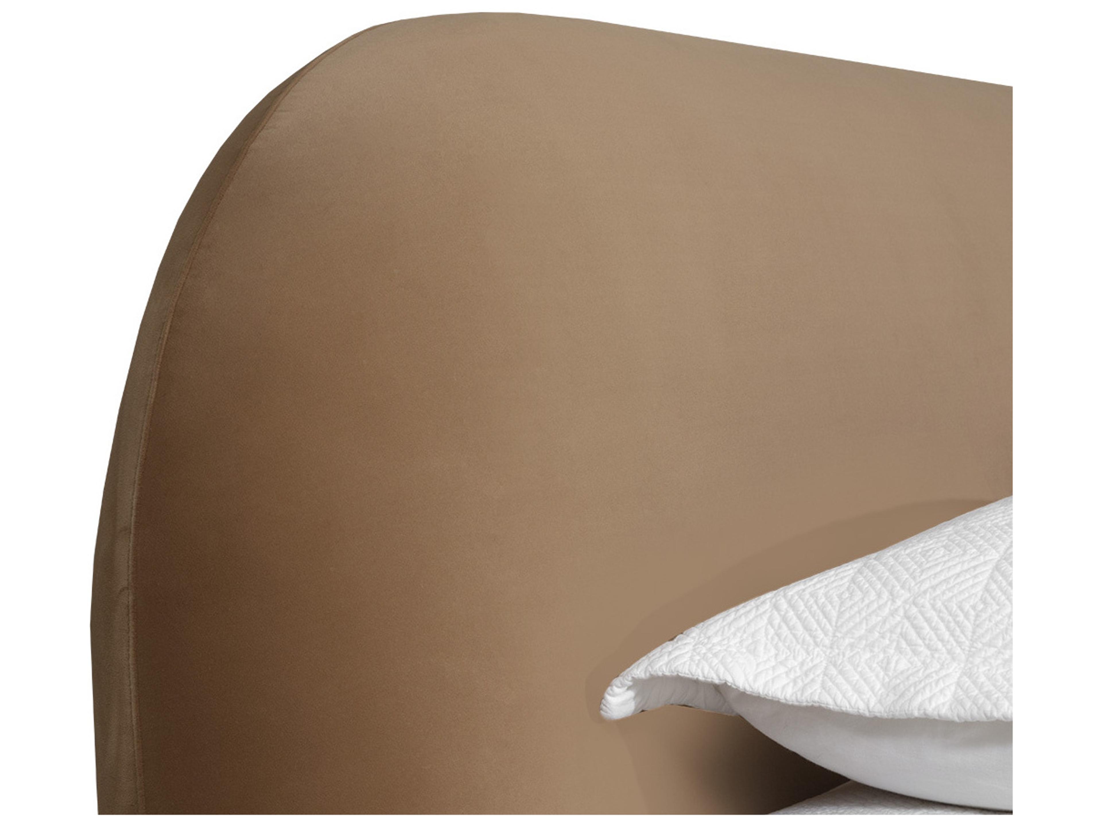 Sunpan Marin Brown Pine Wood Upholstered King Platform Bed