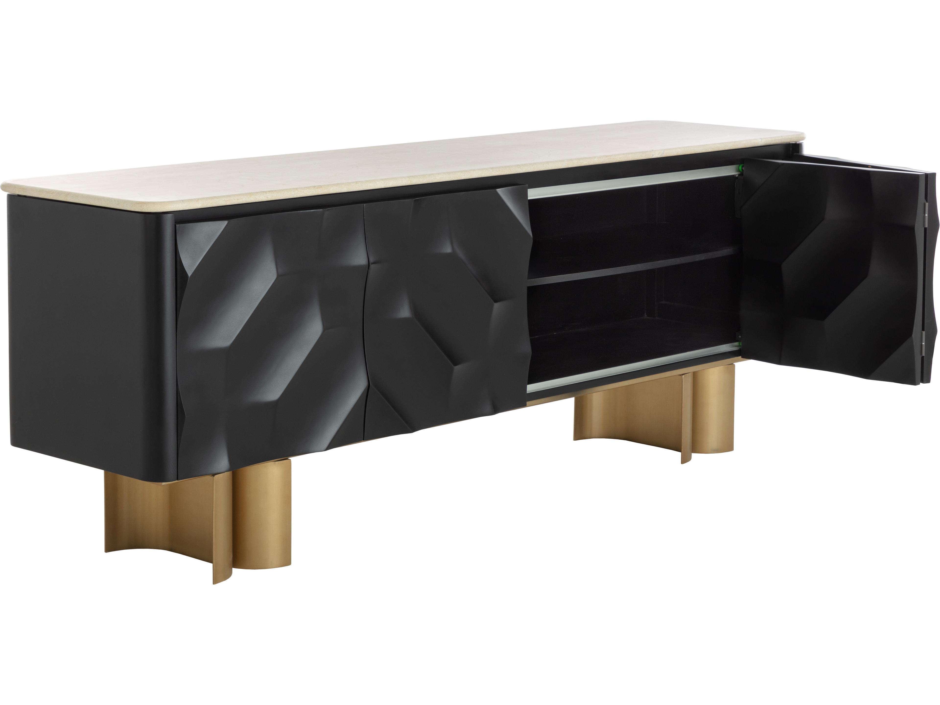 Sunpan Lautrec 82" Black Sideboard