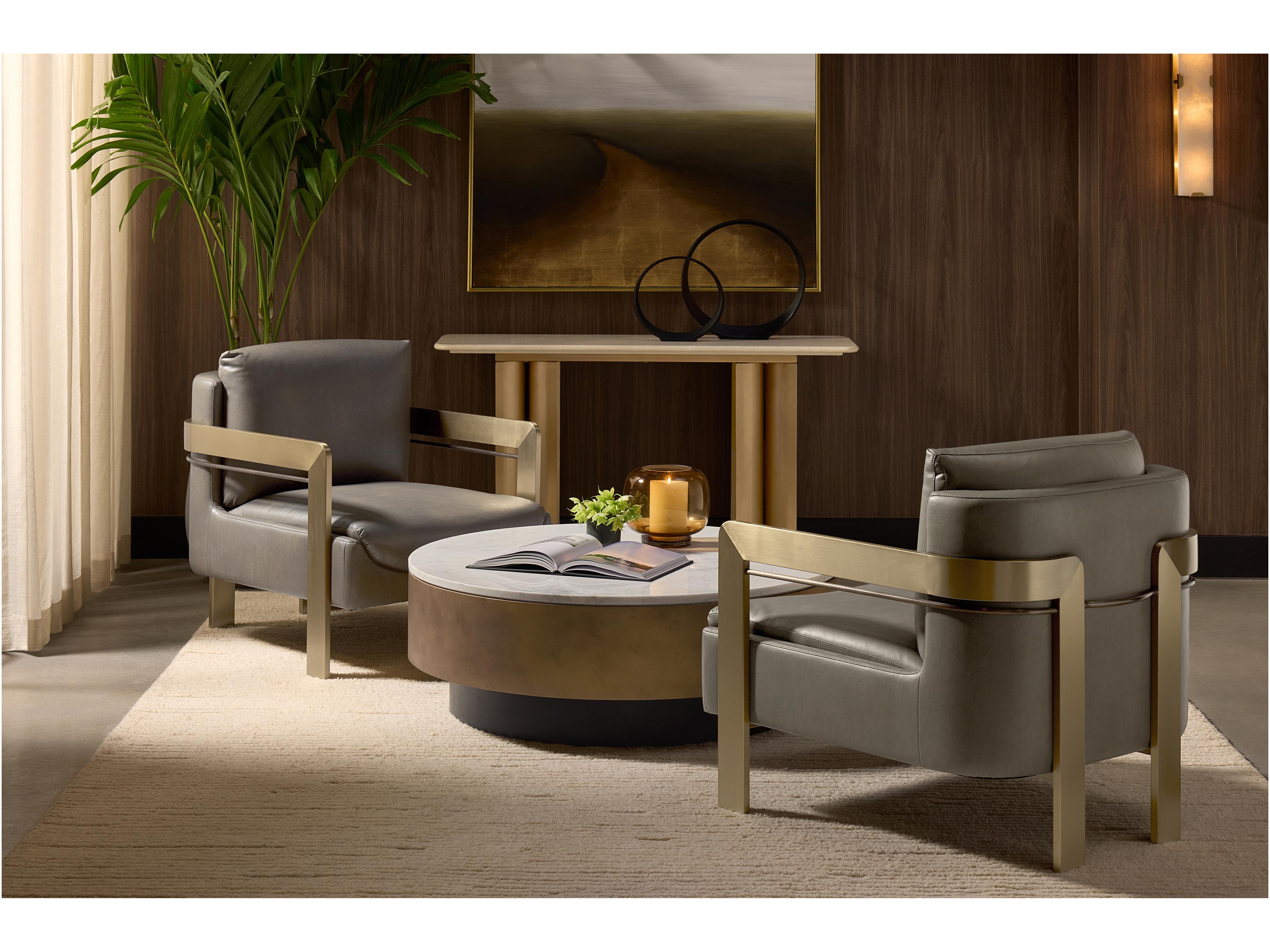 Sunpan Garo Tan Faux Leather Accent Chair