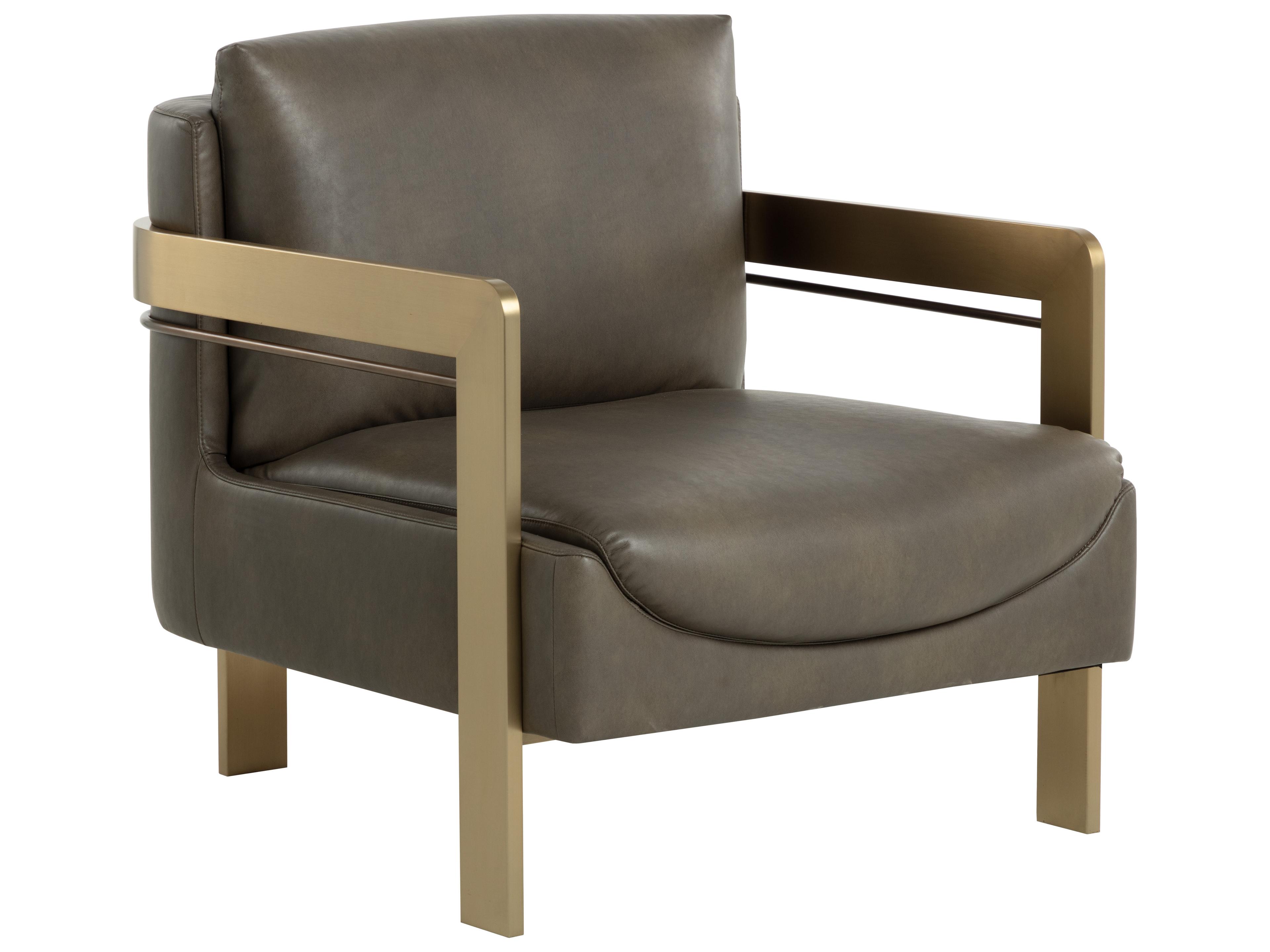 Garo Tan Faux Leather Accent Chair