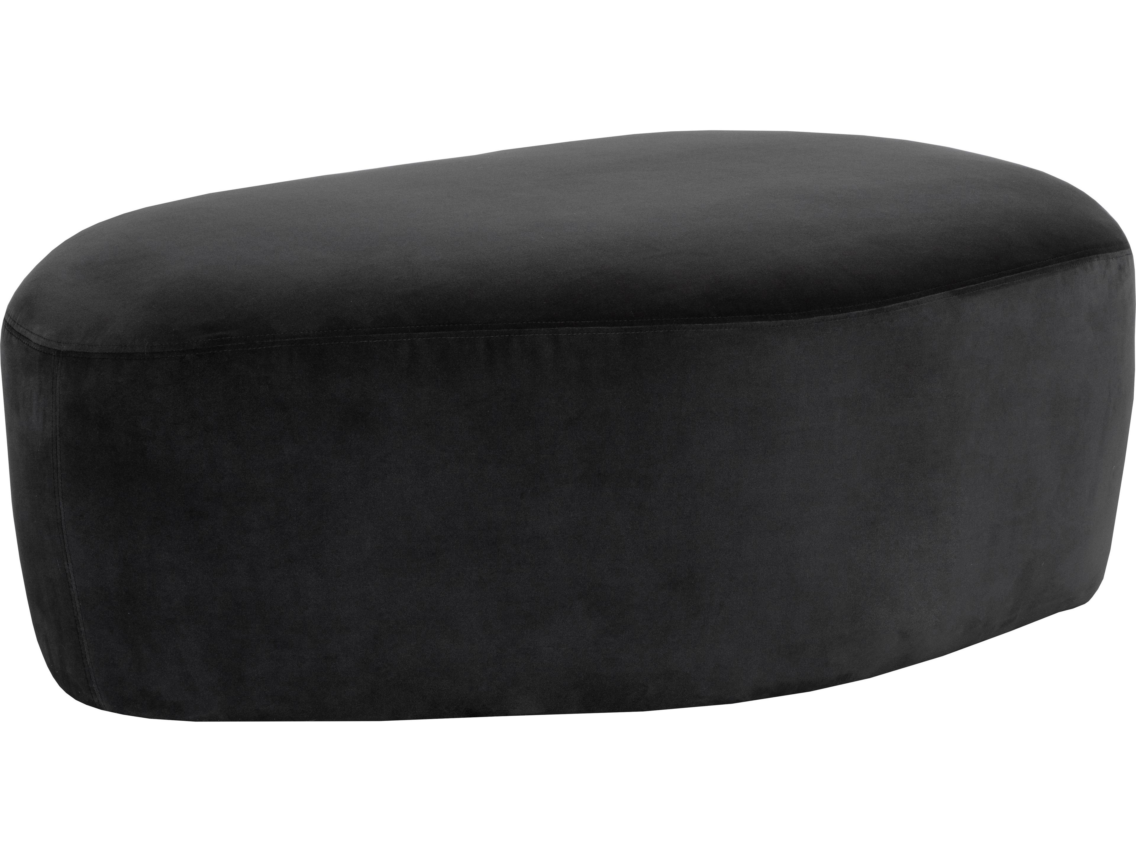 Sunpan Soraya Black Upholstered Ottoman