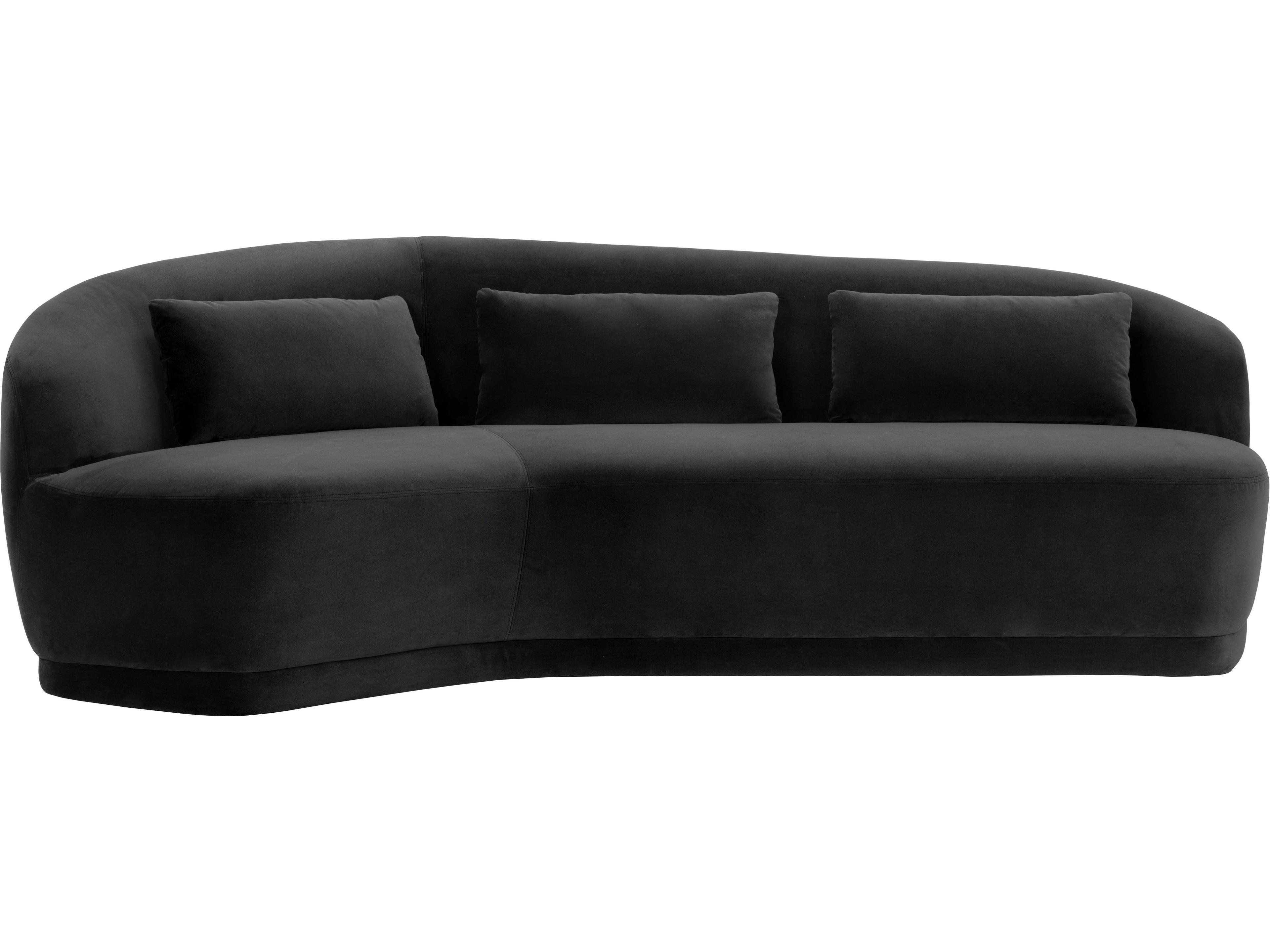 Sunpan Soraya Black Upholstered Sofa